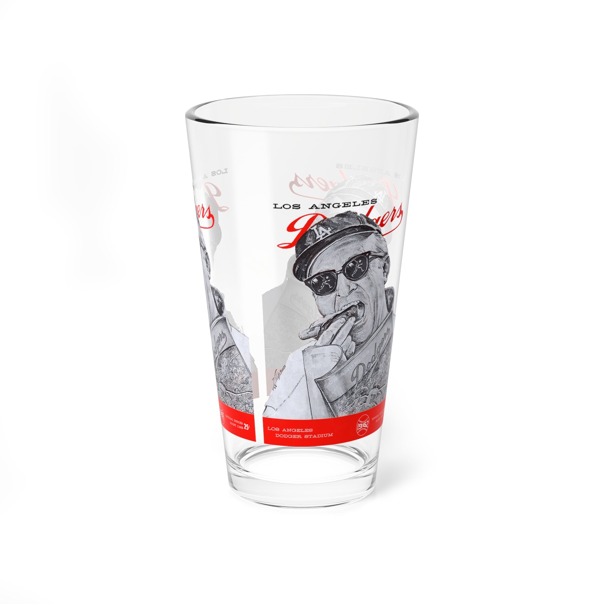 1962 Vintage Los Angeles Baseball Program Cover - Hot Dog  -  Pint Glass, 16oz