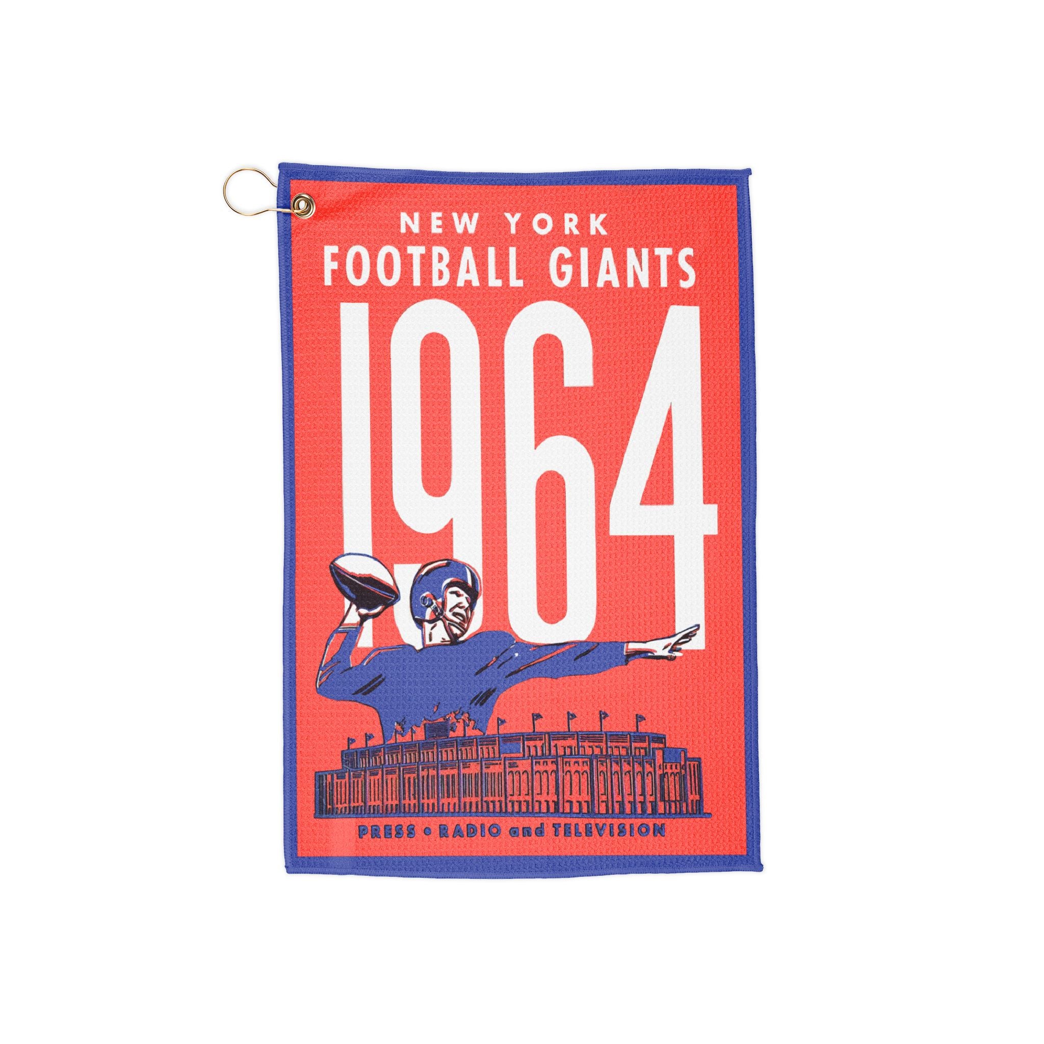 Vintage 1964 Football New York Giants Golf Towels - Sports Team Towel, Gift for Football Fans, Golfing Accessories, Sports Memorabilia, Team