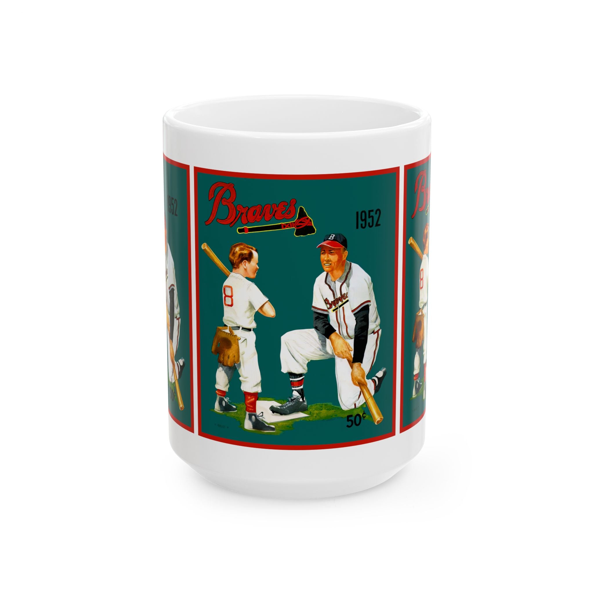 Vintage 1952 Baseball Boston Braves Yearbook Ceramic Mug, Sports Fan Gift, Baseball Memorabilia Mug, Baseball Collectible Mug, Baseball Gift