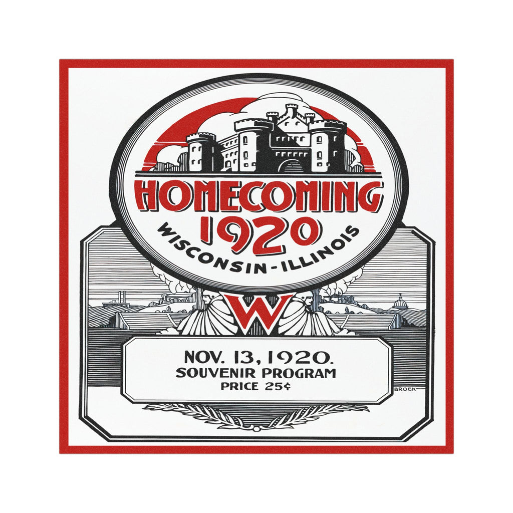 Homecoming 1920 Wisconsin-Illinois Souvenir Program Car Magnet
