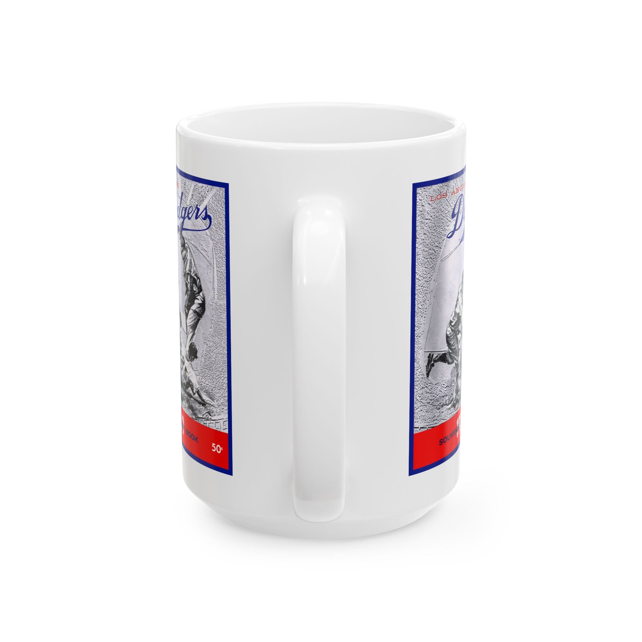 Ceramic Mug, 1959 Baseball Dodgers Yearbook Design, Sports Fan Gift, Baseball Lover Cup, Vintage Yearbook Theme Mug, Baseball Memorabilia
