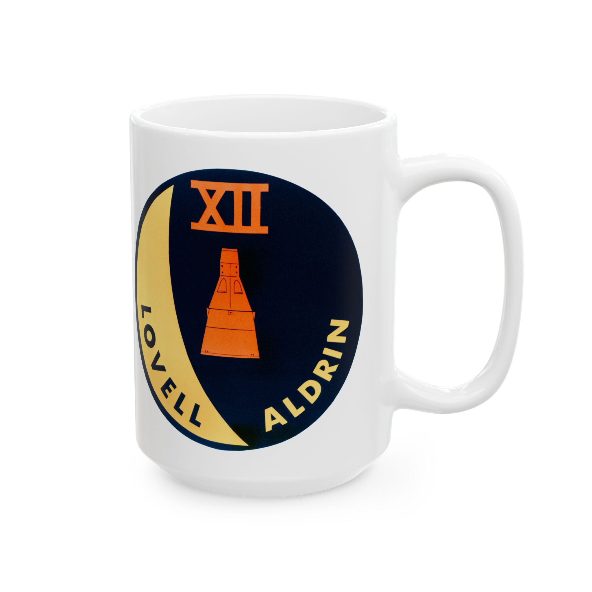 NASA Gemini 12 Flight Patch Ceramic Mug, Space Exploration Coffee Cup, Astronaut Gift, 11oz 15oz Tea Mug, Science Lover Gift, Rocket Ship