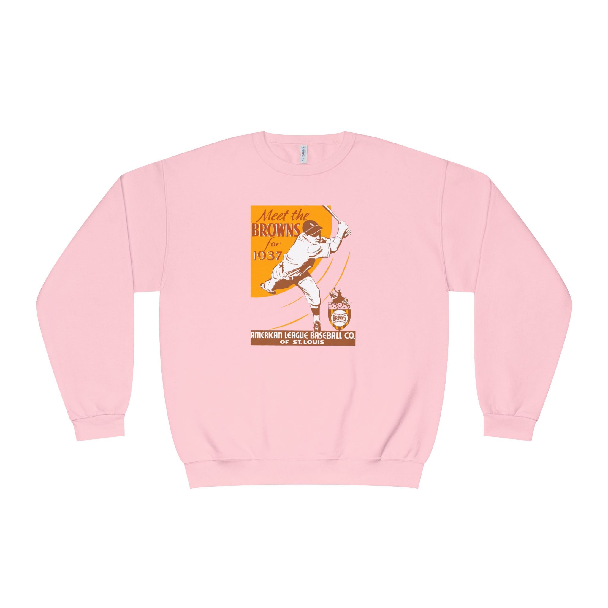 1937 Vintage St. Louis Browns Baseball Media Guide Cover - Unisex NuBlend® Crewneck Sweatshirt