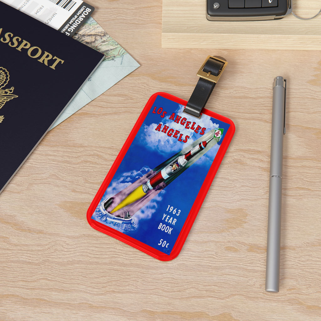 1963 Baseball Los Angeles Luggage Tag | Vintage Baseball Travel ID