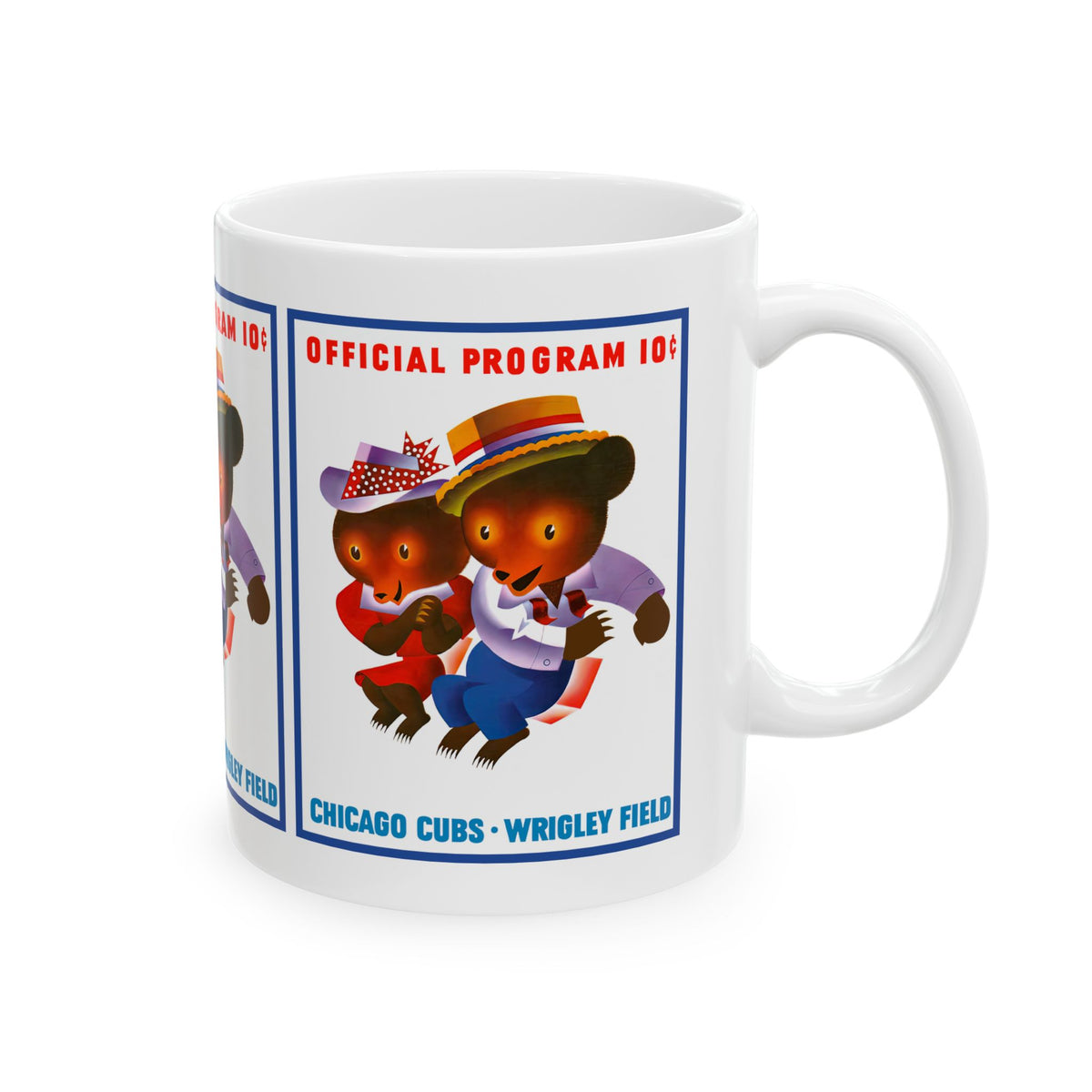 1961 Vintage Baseball Program Chicago Cubs Wrigley Field  - Ceramic Mug