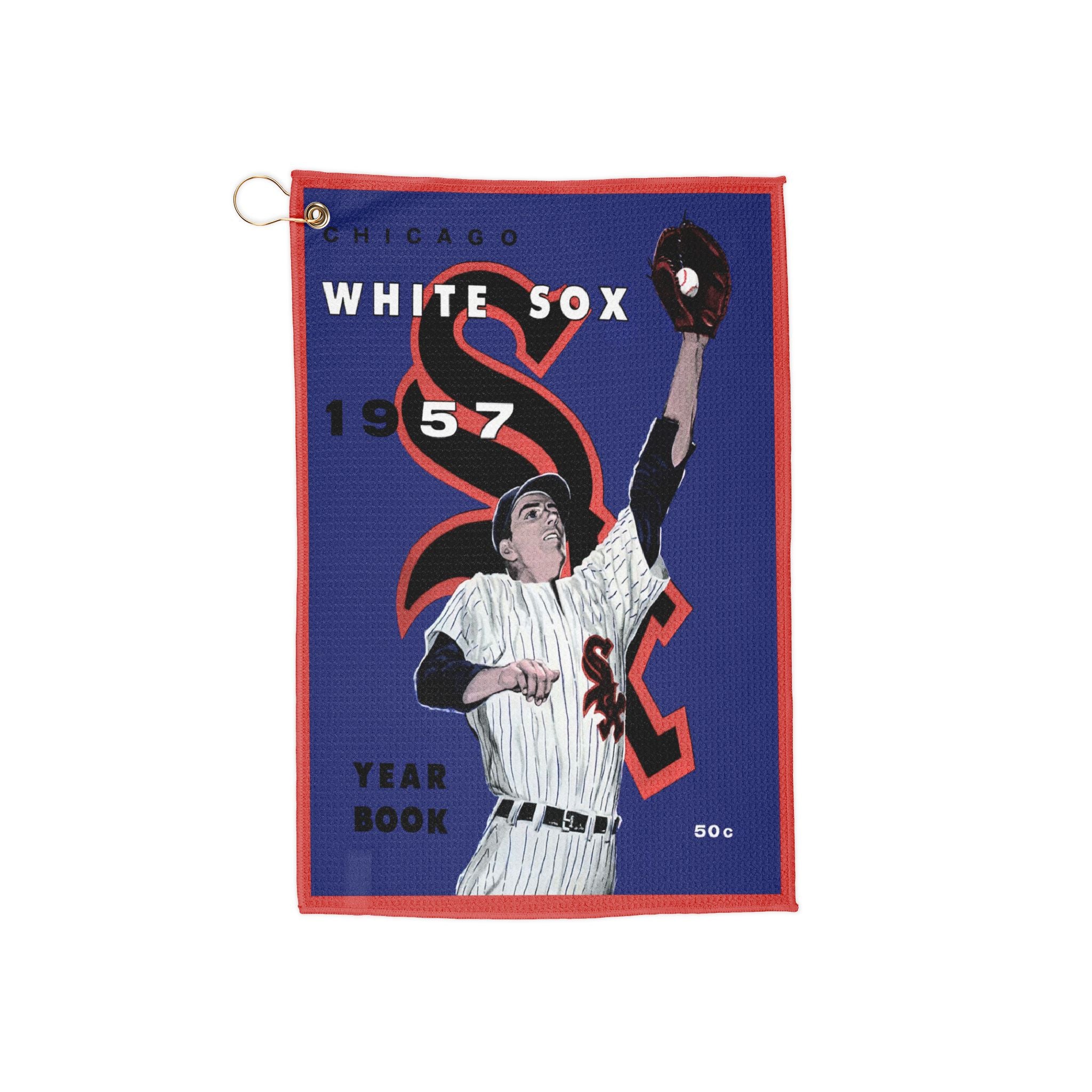 Vintage 1957 Baseball Chicago White Sox Golf Towels, Sports Towel, Golf Accessories, Gift for Golfers, Golf Lover Gift, Baseball Fan Gift