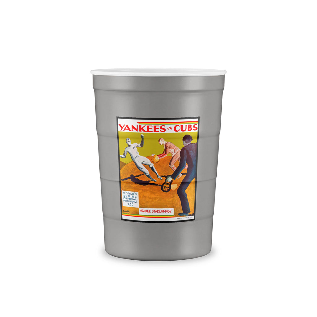 1932 Baseball World Series Chicago Cubs - New York Yankees Program Cover - Recyclable Steel Cup