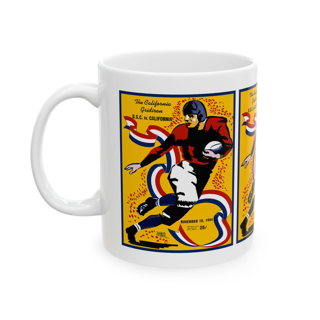 1944 Football Southern California - California Retro Football Poster Ceramic Mug  (11oz/15oz)