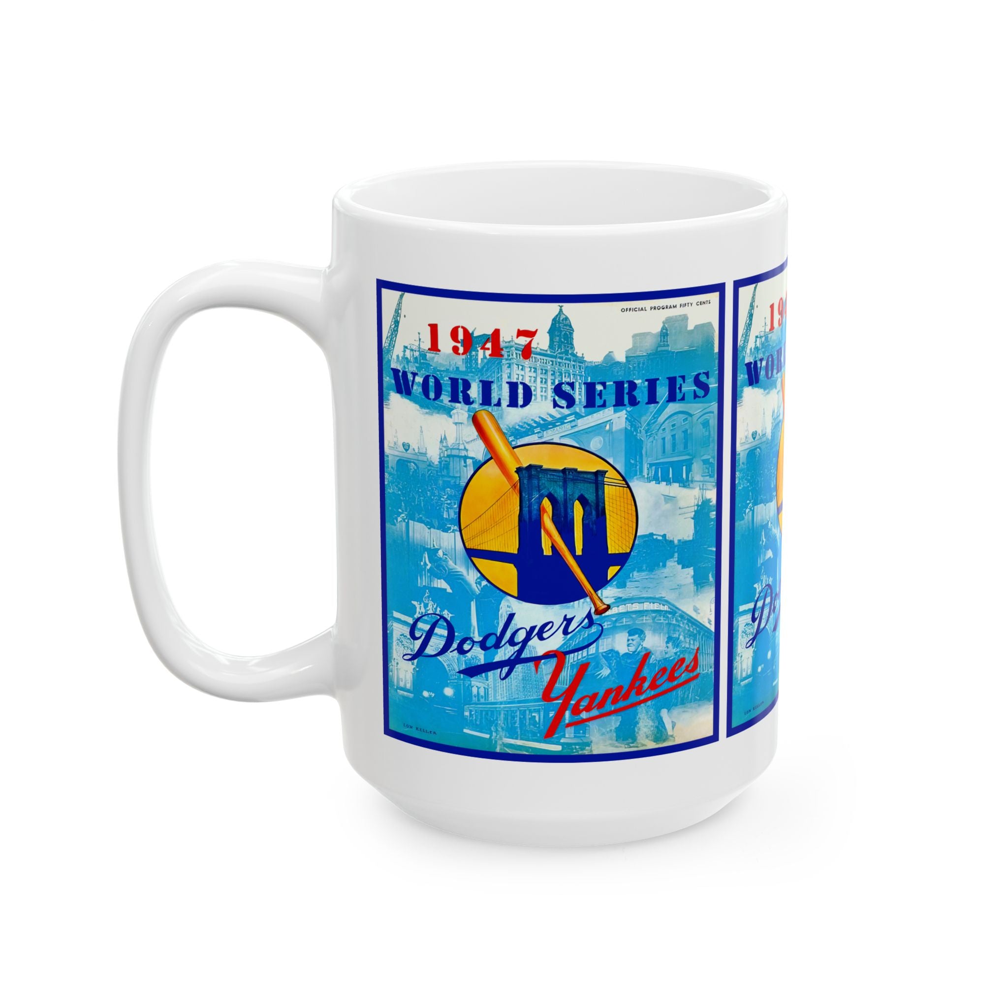 1947 Brooklyn Baseball World Series Ceramic Mug 11oz and 15oz