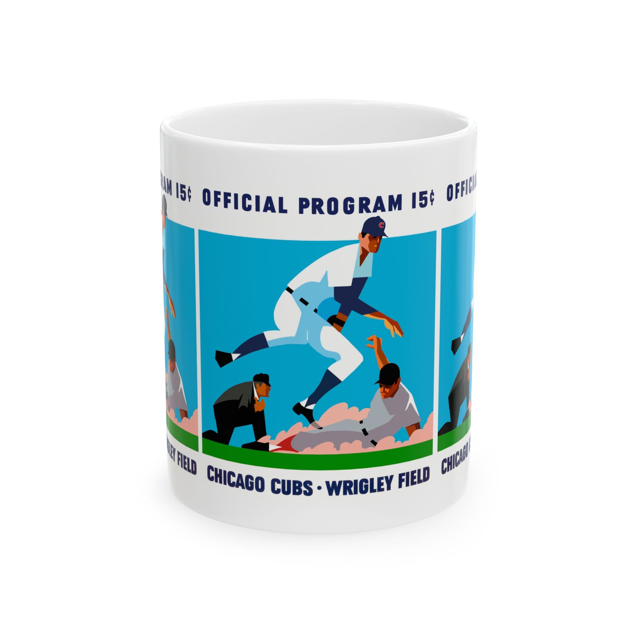 1970 Vintage Chicago Cubs Baseball Program Cover - Ceramic Mug, 11oz