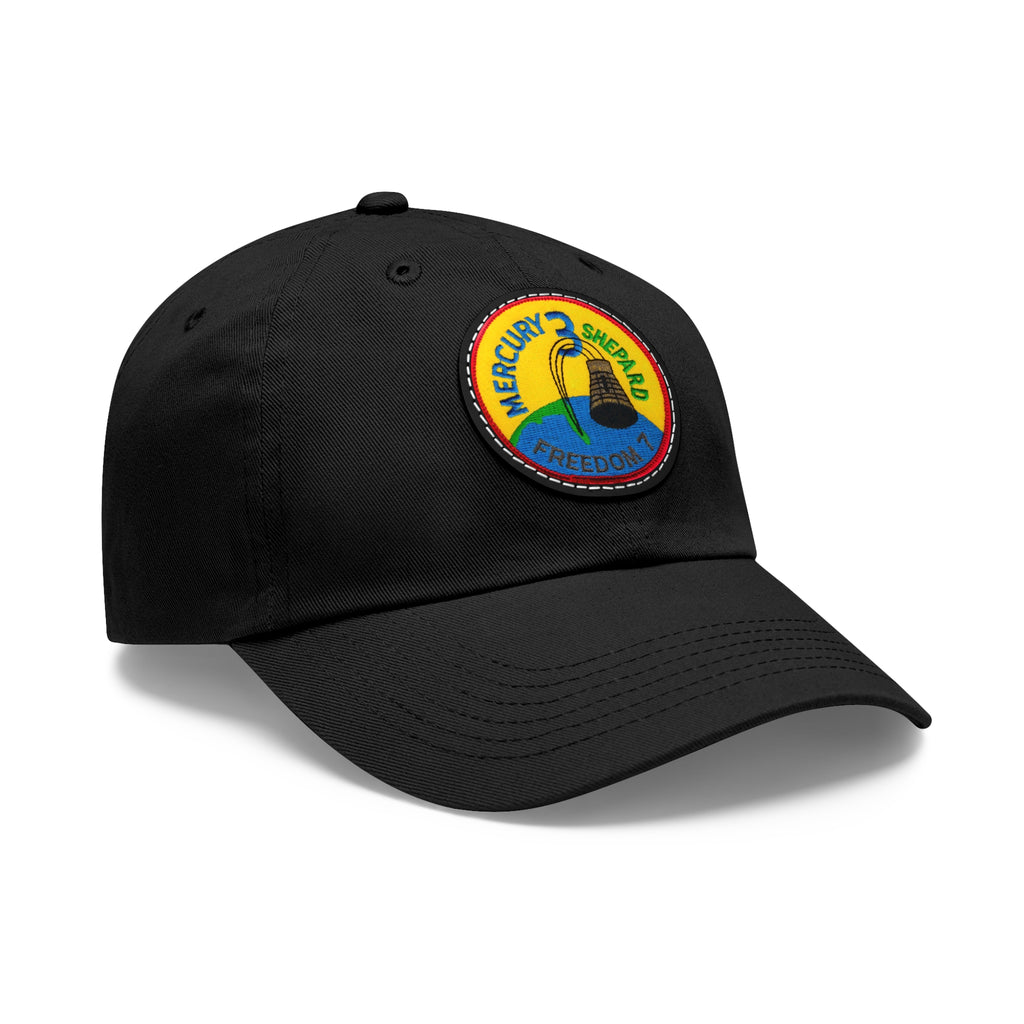 NASA Mercury 3 - Friendship 7 Flight Patch - Dad Hat with Leather Patch (Round)