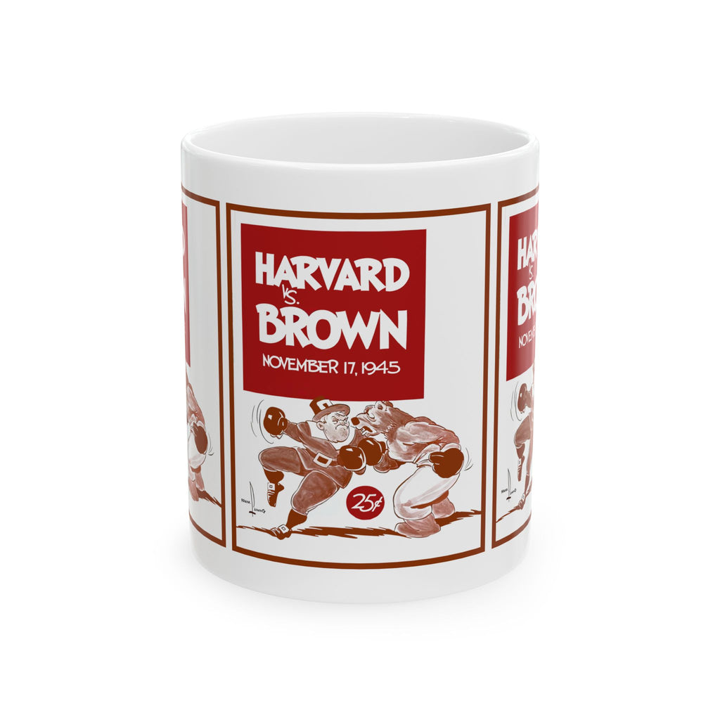 1945 Vintage Harvard vs Brown Football Ceramic Mug — 11oz & 15oz