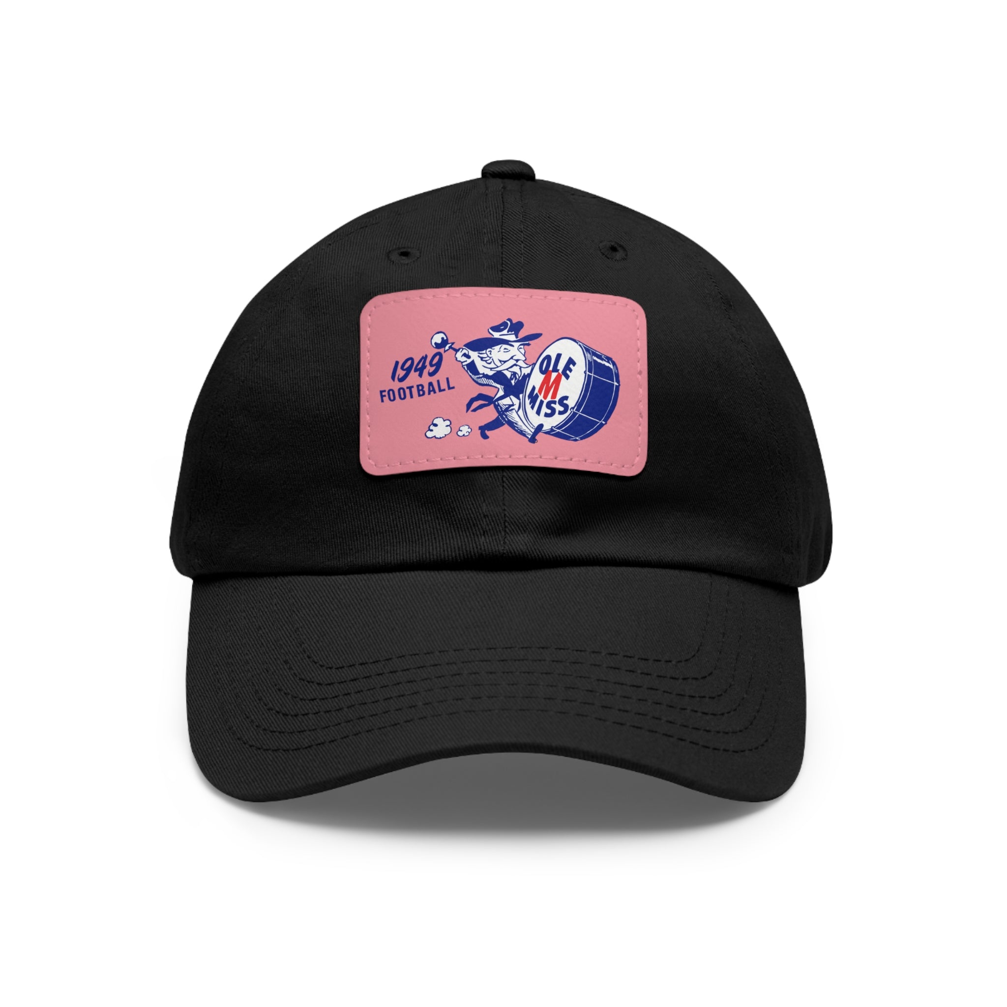 1949 Ole Miss Football - Dad Hat with Leather Patch (Rectangle)