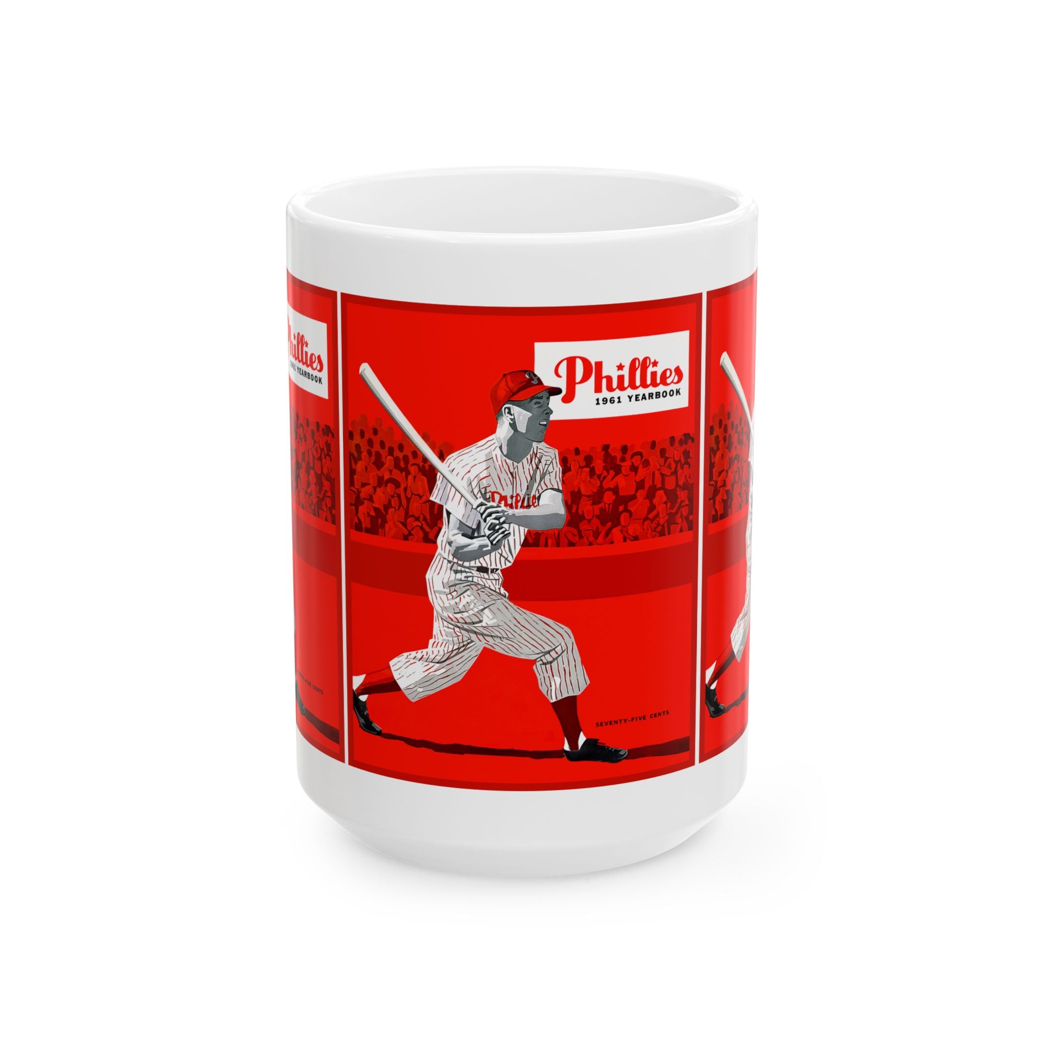 1961 Vintage Philadelphia Phillies Baseball Yearbook Cover - Ceramic Mug, 11oz, 15oz