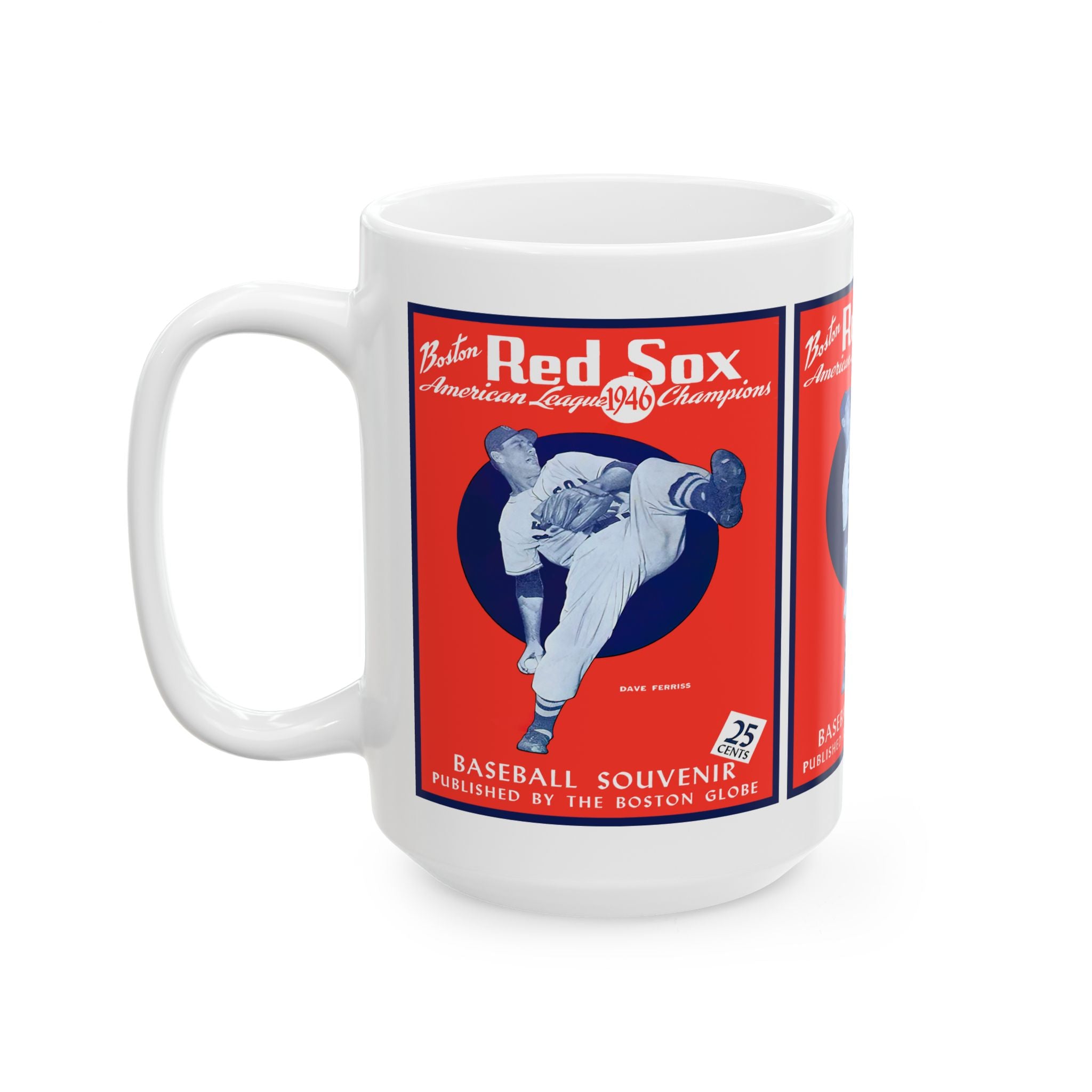 1946 Boston Red Sox Vintage Baseball Program Cover Ceramic Mug — 11/15oz