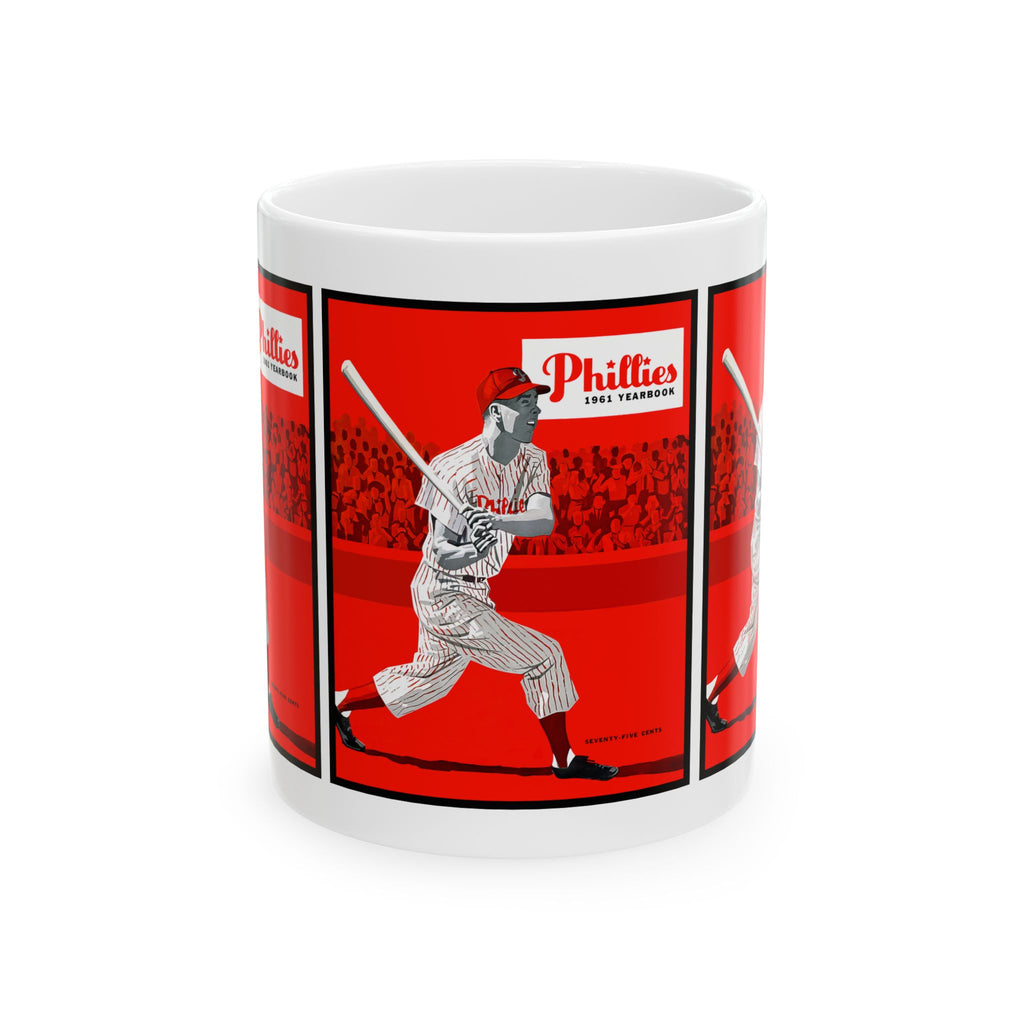 1961 Vintage Philadelphia Phillies Baseball Yearbook Cover - Ceramic Mug, 11oz, 15oz
