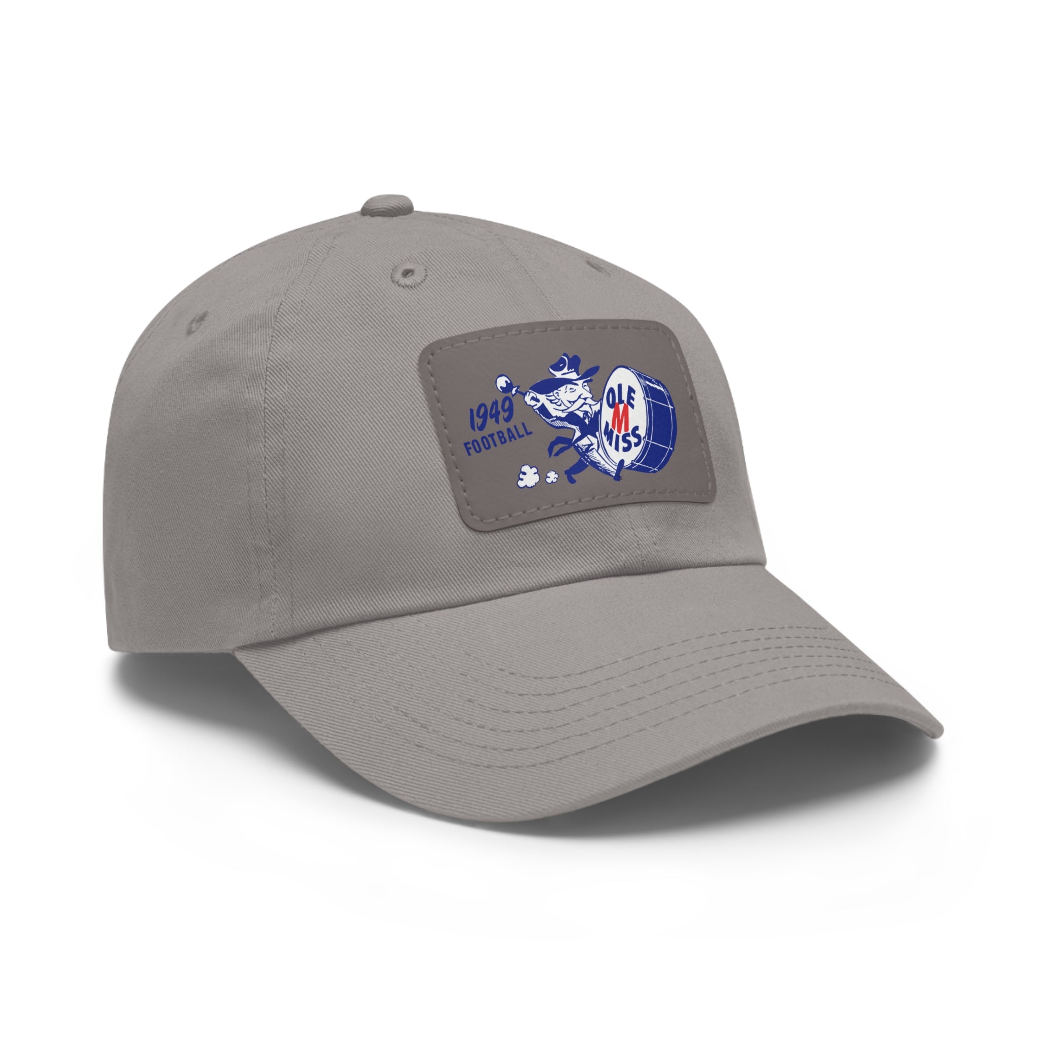 1949 Ole Miss Football - Dad Hat with Leather Patch (Rectangle)