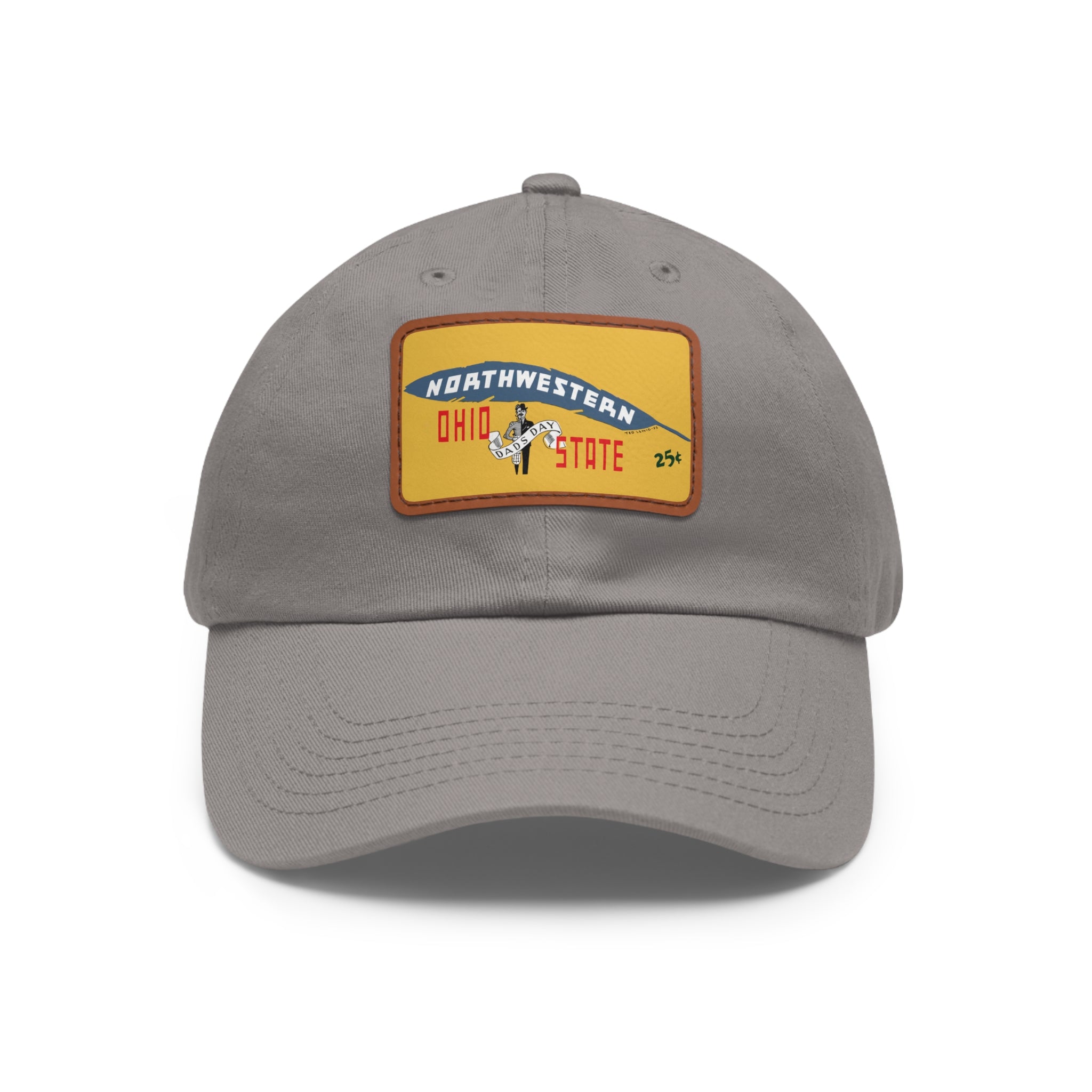 1937 Vintage Northeastern - Ohio State Football - Dad Hat with Leather Patch (Rectangle)