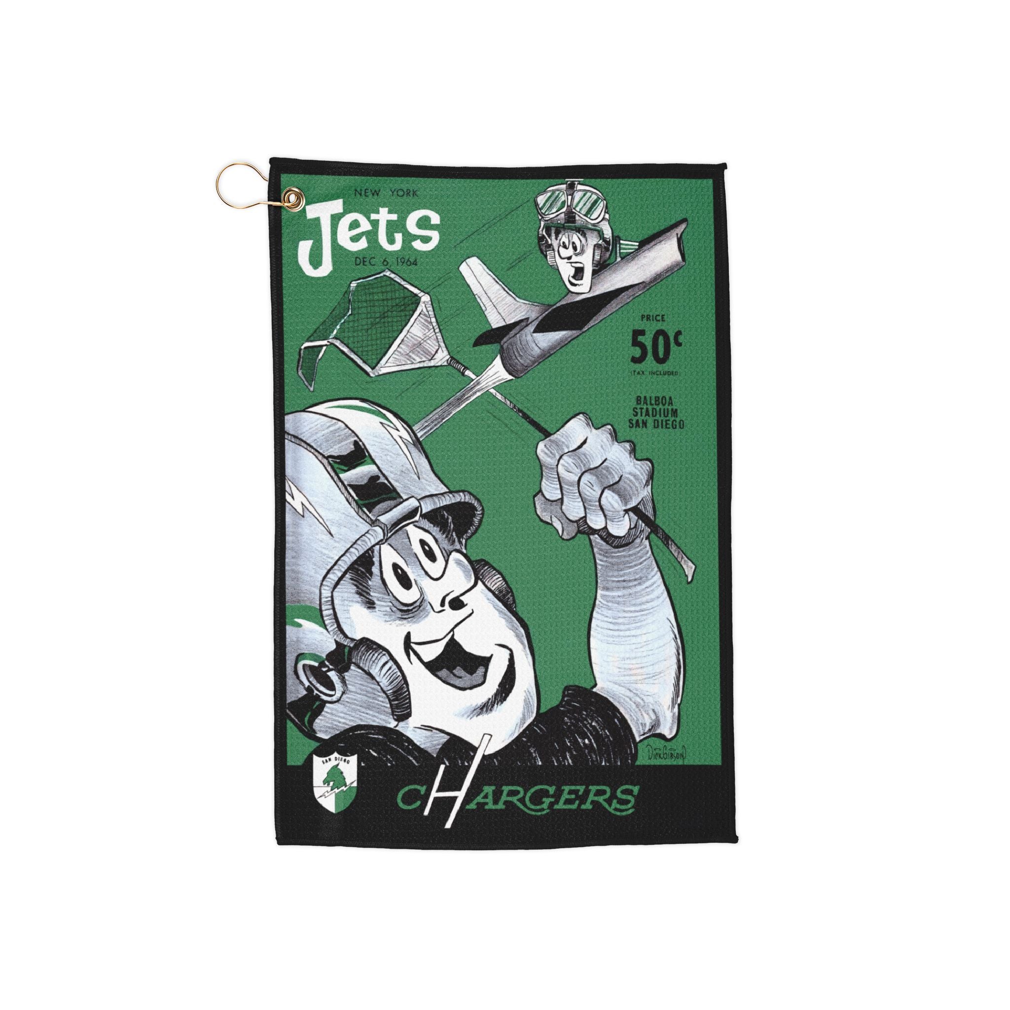 1964 Jets vs Chargers Football Towel | Vintage Towel