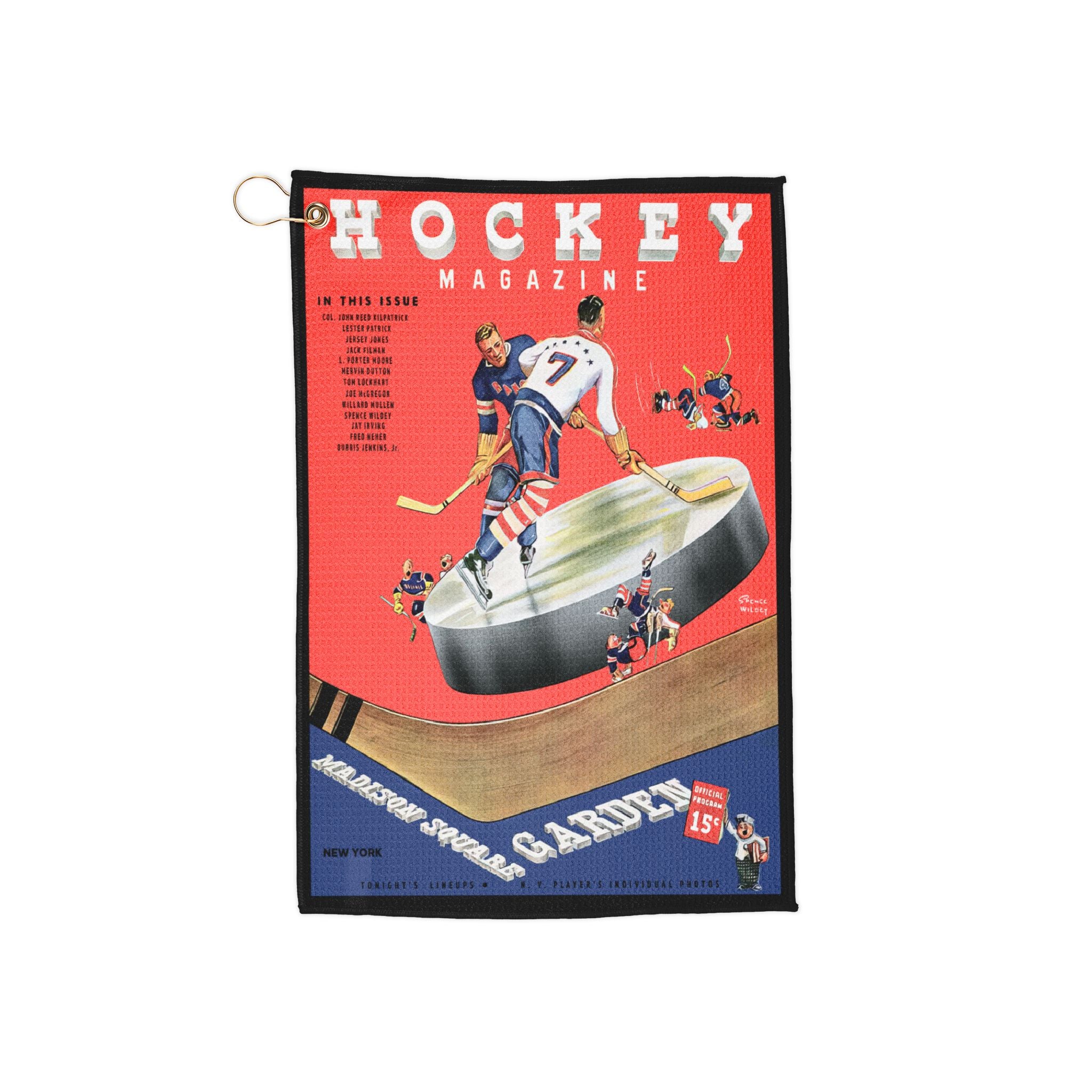 Golf Towels, Vintage 1938-1939 Hockey Design, Sports Towel, Golf Accessories, Golf Gift, Golf Lover Gift, Golf Towel Personalized