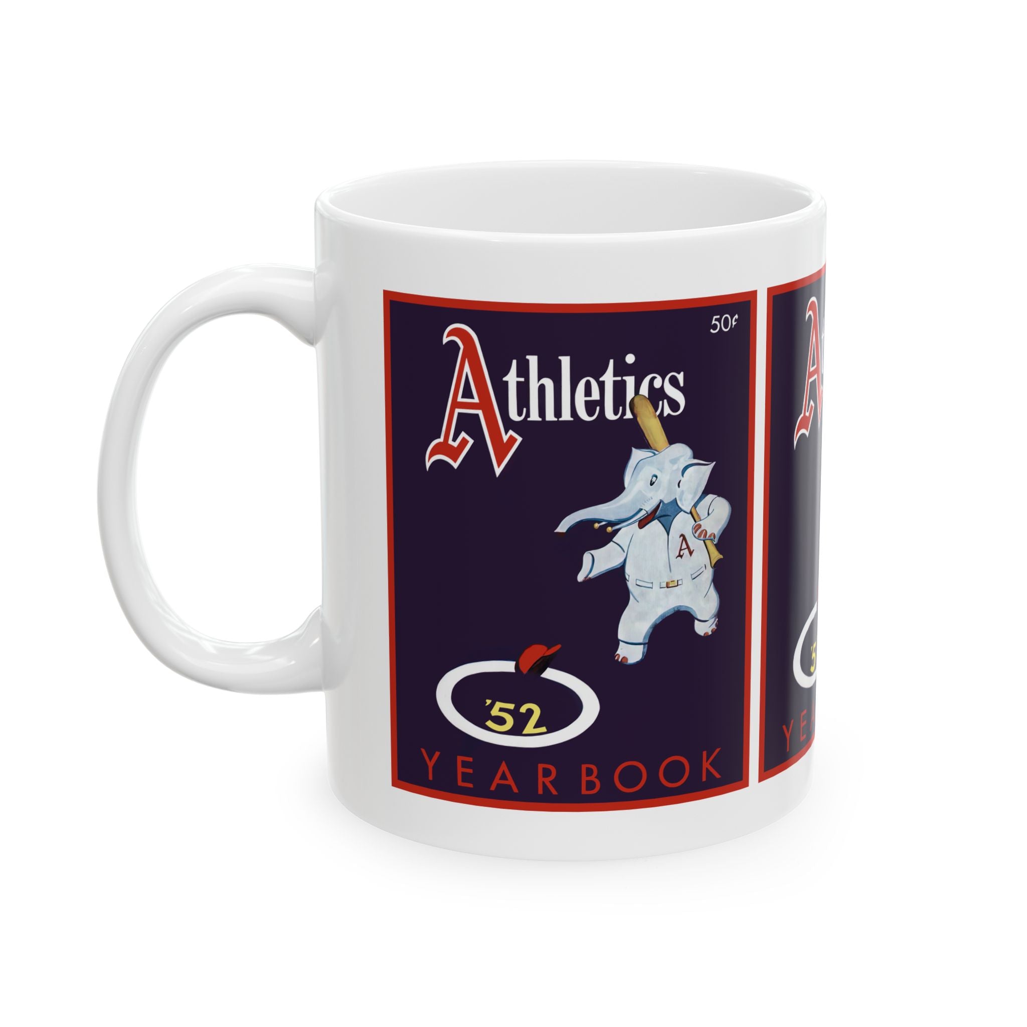 Vintage 1952 Baseball Philidelphia Athletics Yearbook Ceramic Mug, Sports Fan Gift, Baseball Collectible, Father's Day Present,  Memorabilia