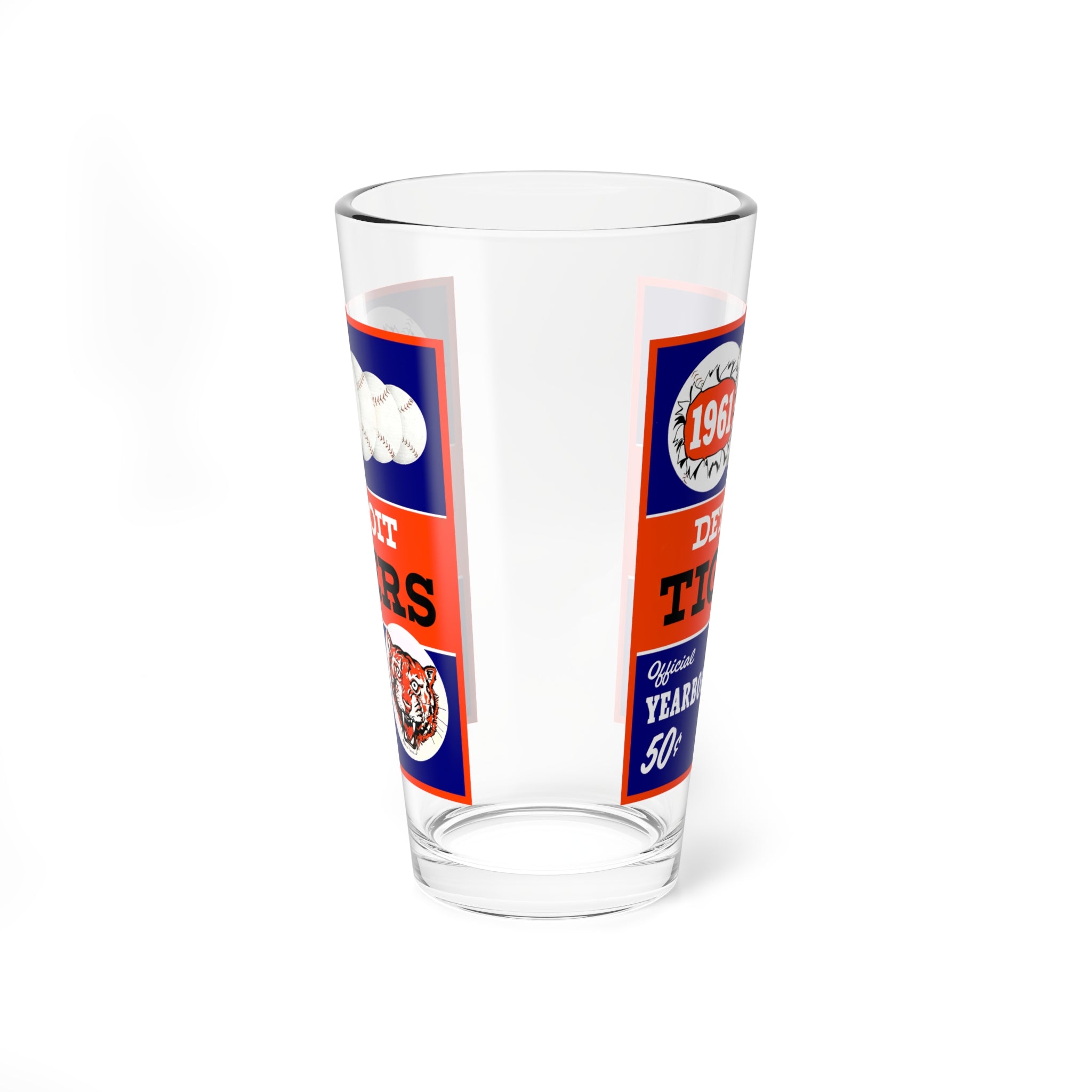 1961 Baseball Tigers Baseball Mixing Glass