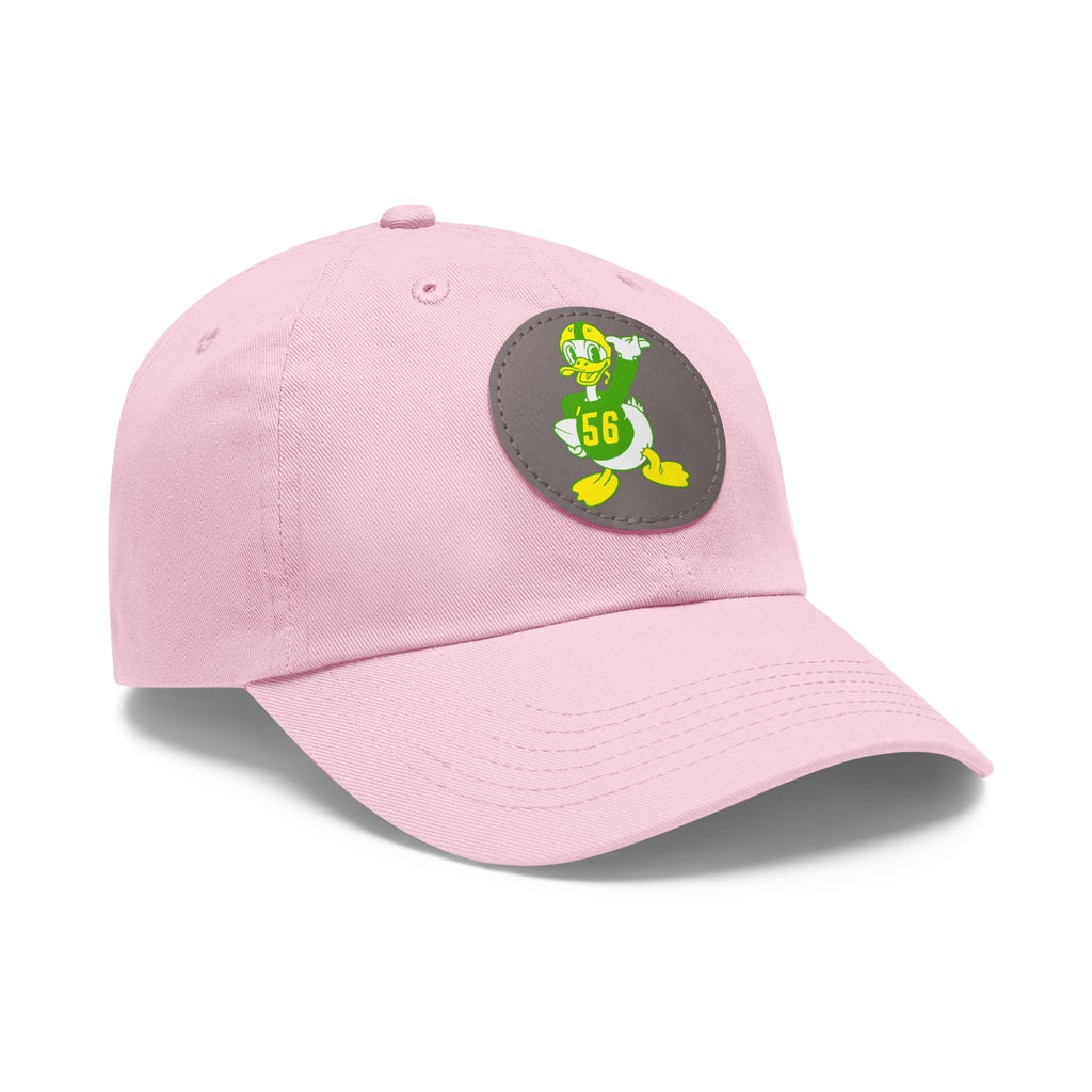 1956 Vintage Oregon Football - Dad Hat with Leather Patch (Round)