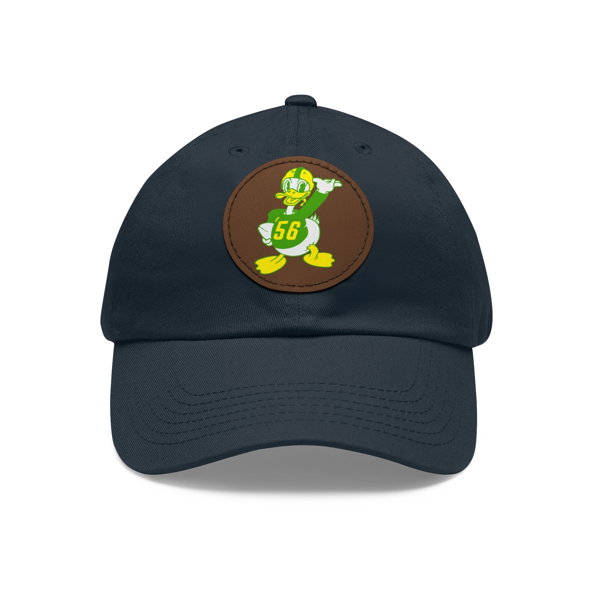 1956 Vintage Oregon Football - Dad Hat with Leather Patch (Round)
