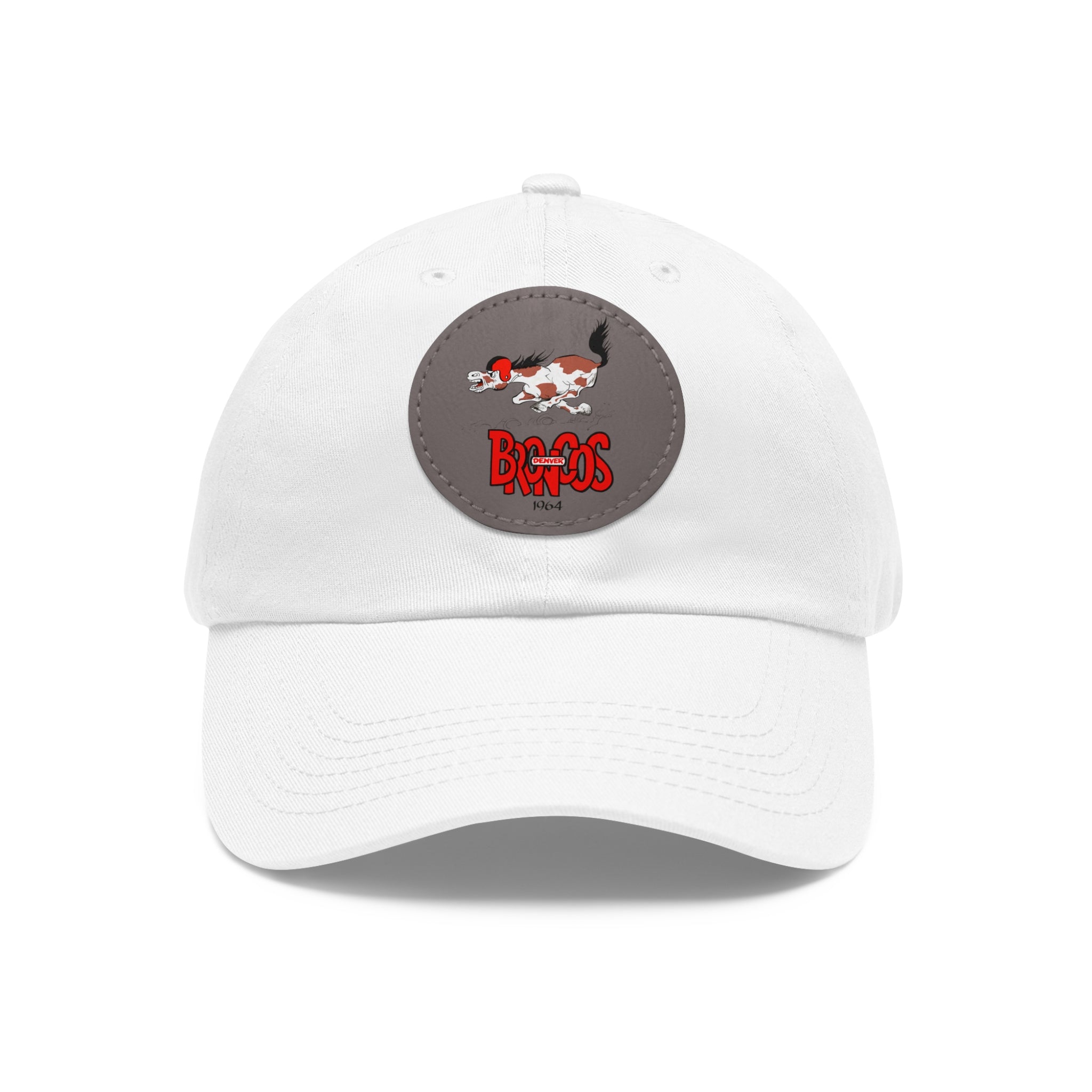1964 Denver Broncos Football - Dad Hat with Leather Patch (Round)