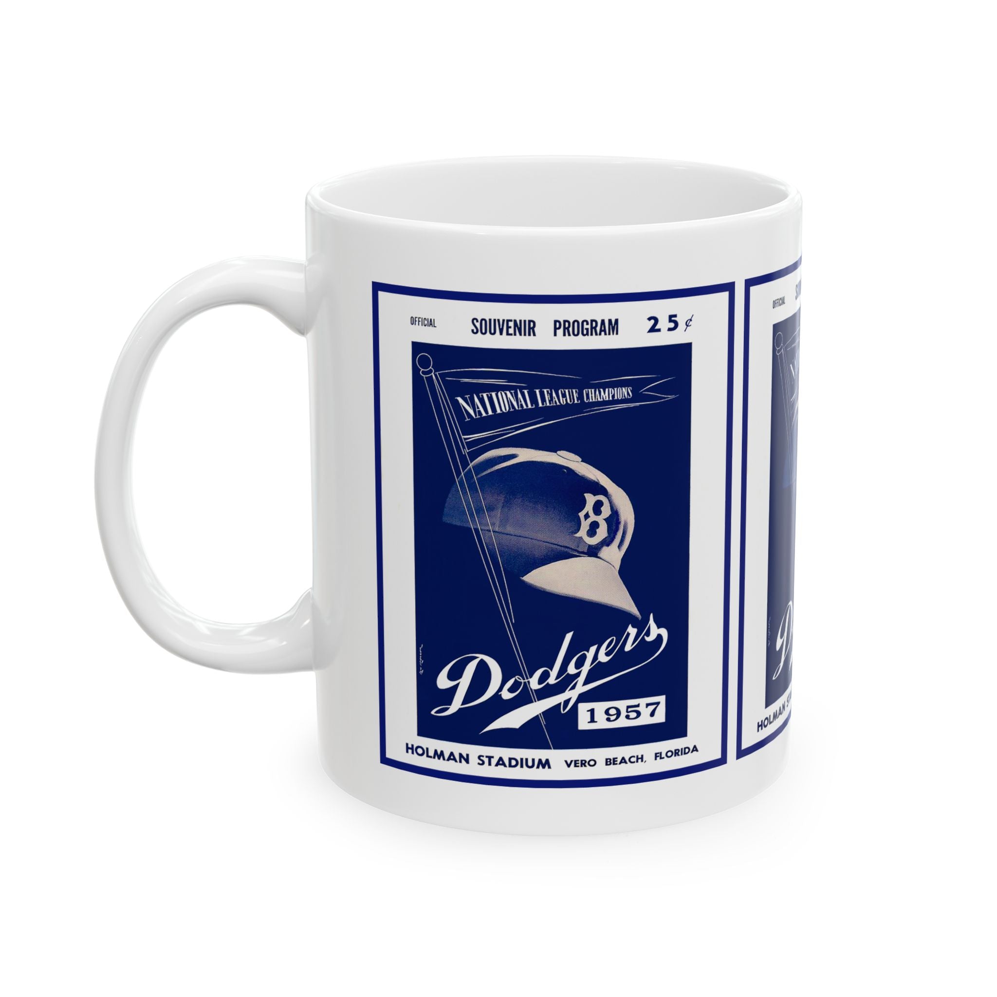 Vintage Baseball Spring Training 1957 Brooklyn Dodgers Ceramic Mug, Sports Fan Gift, Baseball Collectible, Baseball Memorabilia, Sports