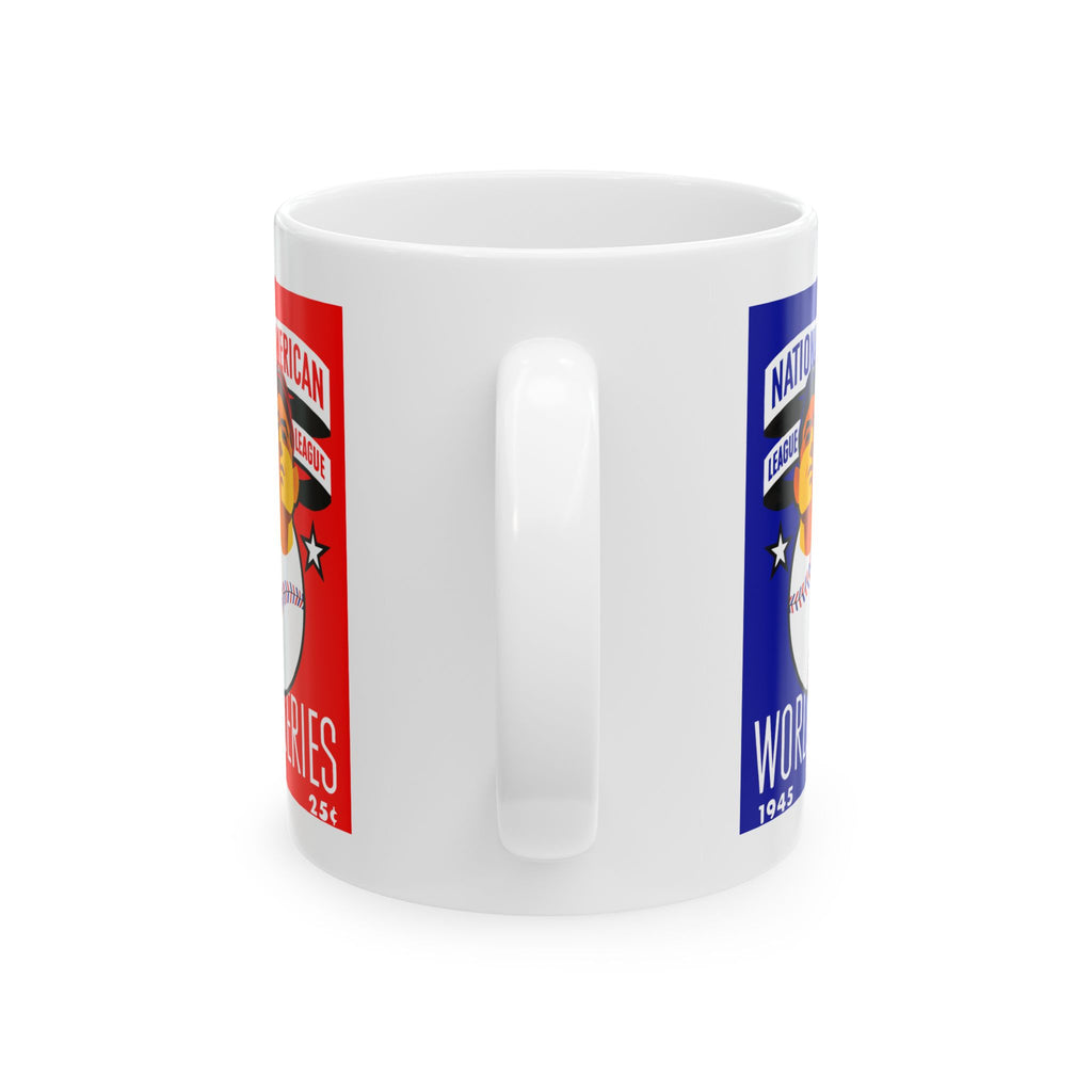 1945 World Series Vintage Baseball Ceramic Mug – National & American League 1945 Design (11oz/15oz)