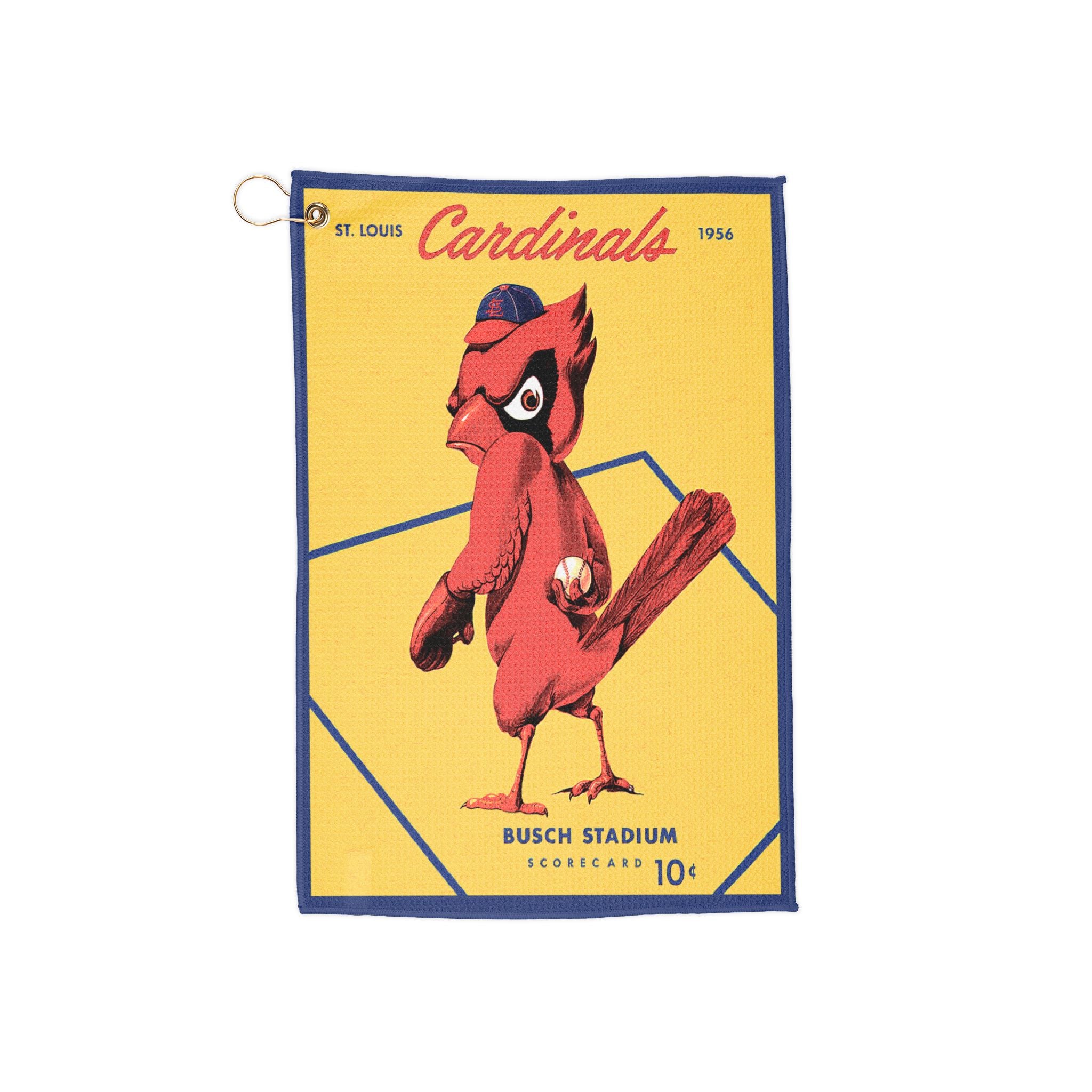 Vintage 1956 Baseball St Louis Cardinals Golf Towel - Sports Gift for Golfers, Retro Baseball Team Towel, Golf Accessory, Golfing Gear,