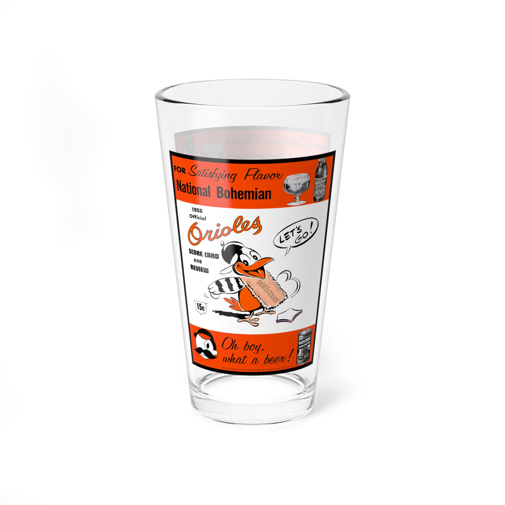 16oz Mixing Glass, 1956 Baseball Baltimore Orioles Gift, Barware, Glassware, Orioles Fan Present, Baseball Memorabilia