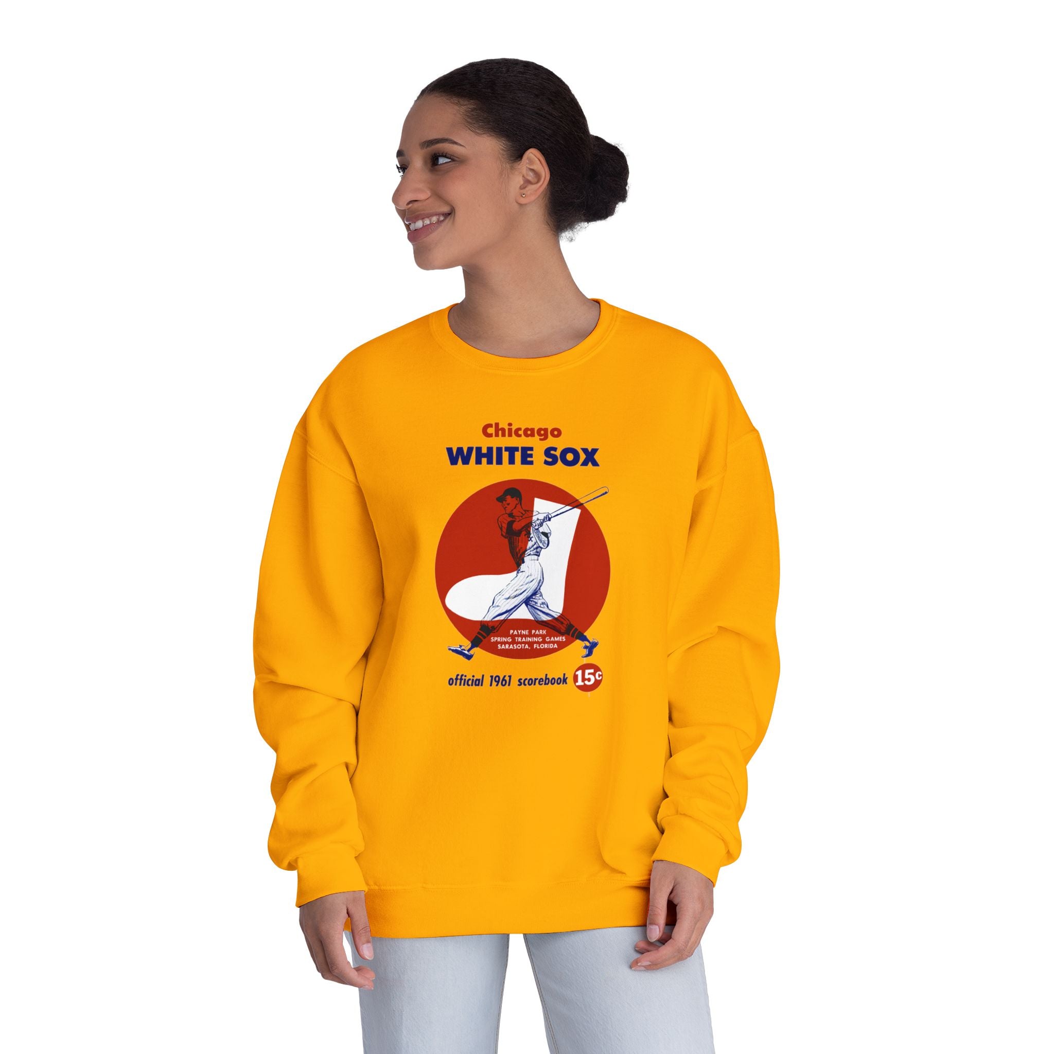 1961 Chicago White Sox Baseball Spring Training Program Cover - Unisex NuBlend® Crewneck Sweatshirt