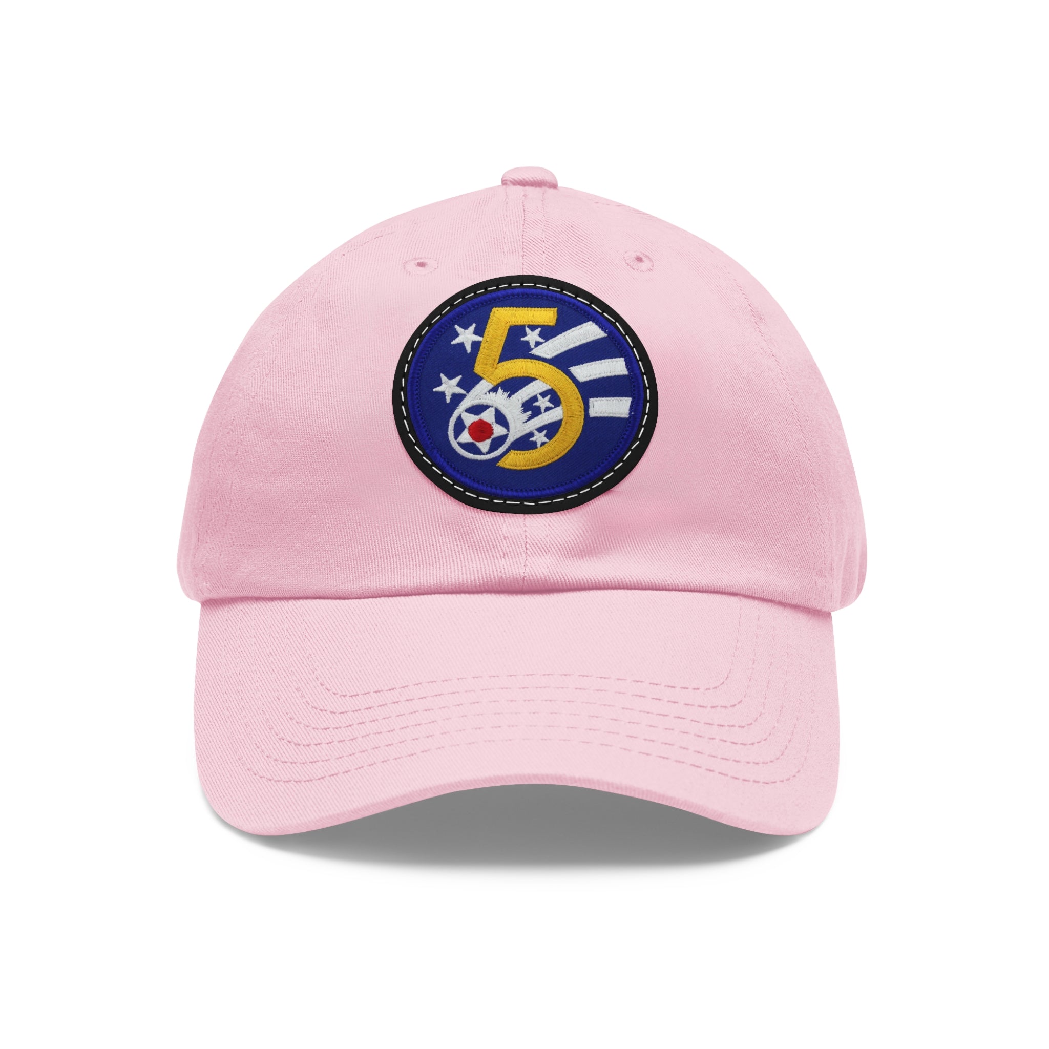 Army Fifty Air Force -  Patch - Dad Hat with Leather Patch (Round)
