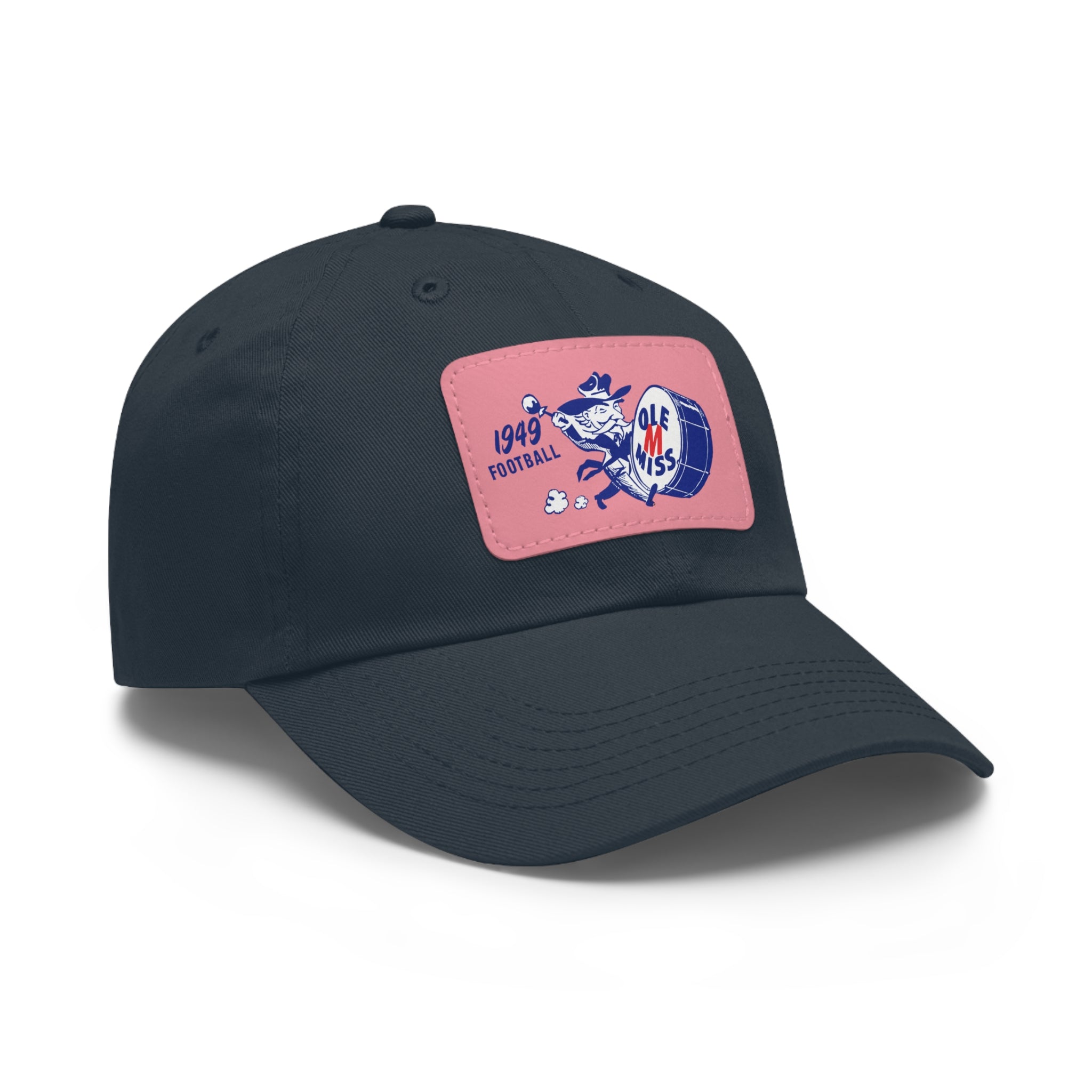 1949 Ole Miss Football - Dad Hat with Leather Patch (Rectangle)