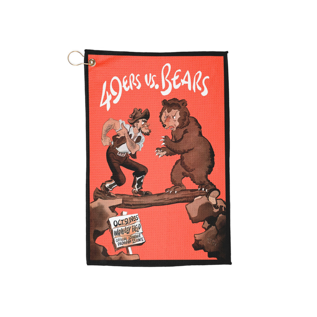 Vintage 1955 Football Chicago Bears-San Francisco 49ers Golf Towel, Sports Towel, Golf Gift Idea, Golf Accessories, Fan Merch