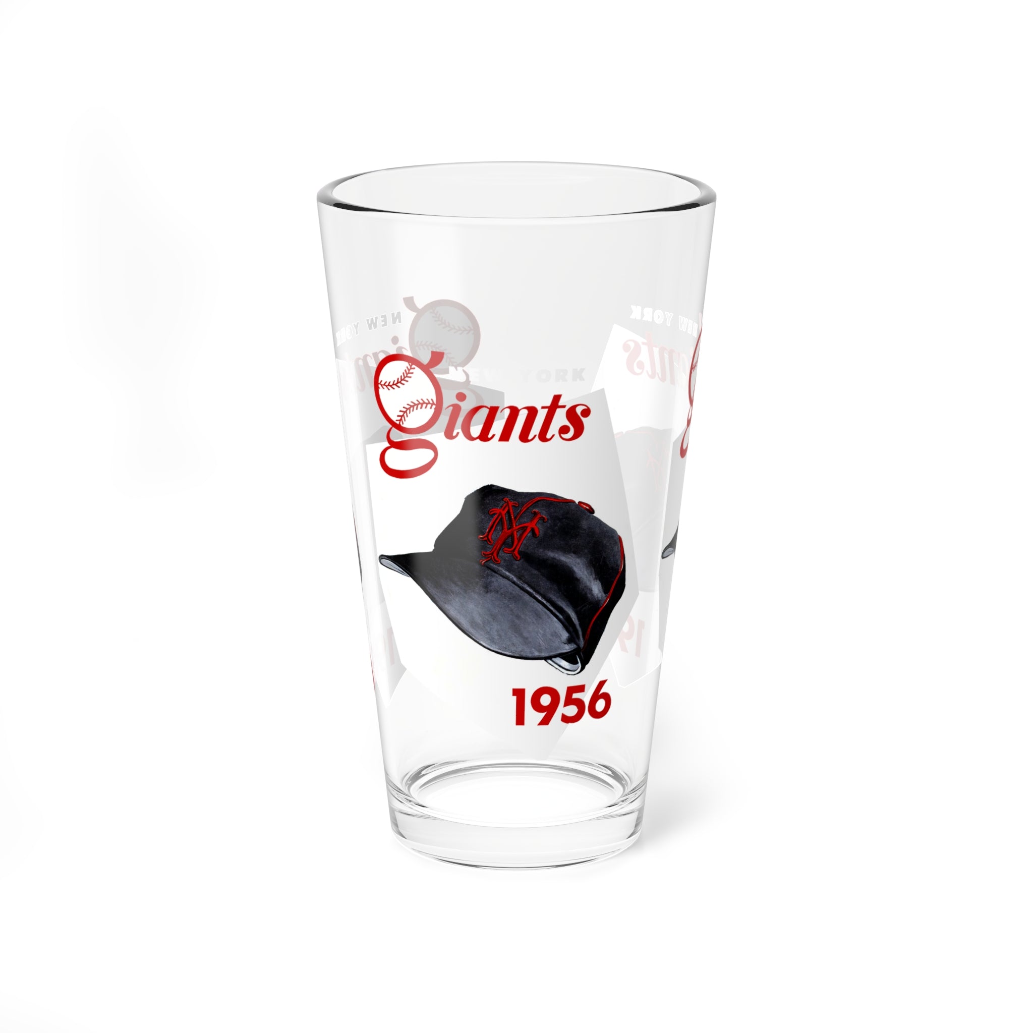 1956 New York Giants Baseball Yearbook Cover -  Pint Glass, 16oz