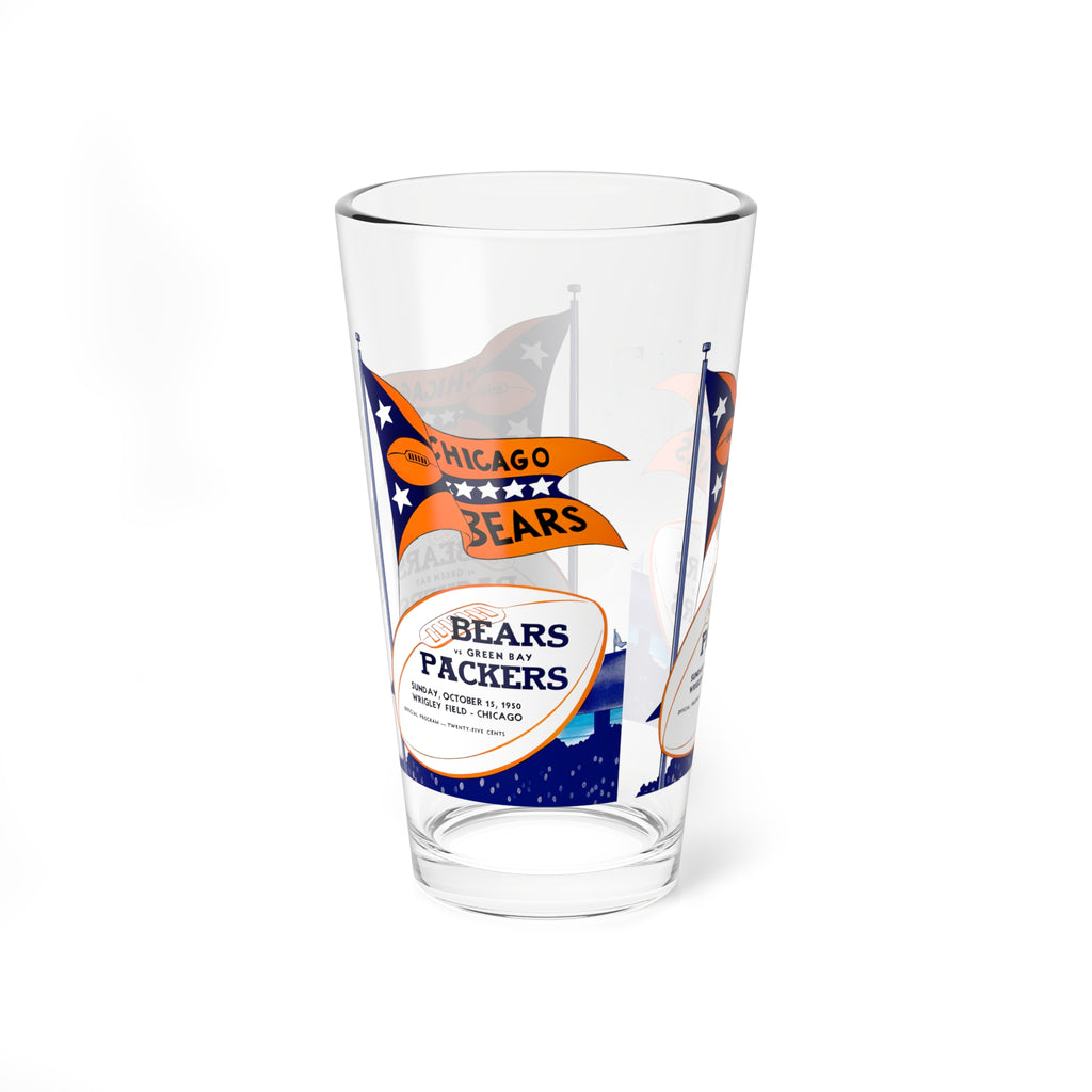1950 Vintage Chicago Bears - Green Bay Packers Football Program Cover -  Pint Glass, 16oz