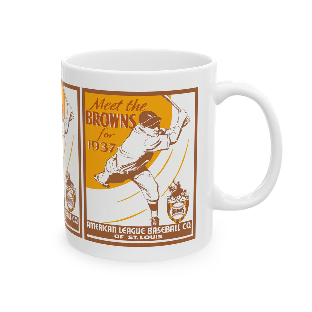 1937 Vintage St. Louis Browns Baseball Media Guide Cover - Ceramic Mug, 11oz