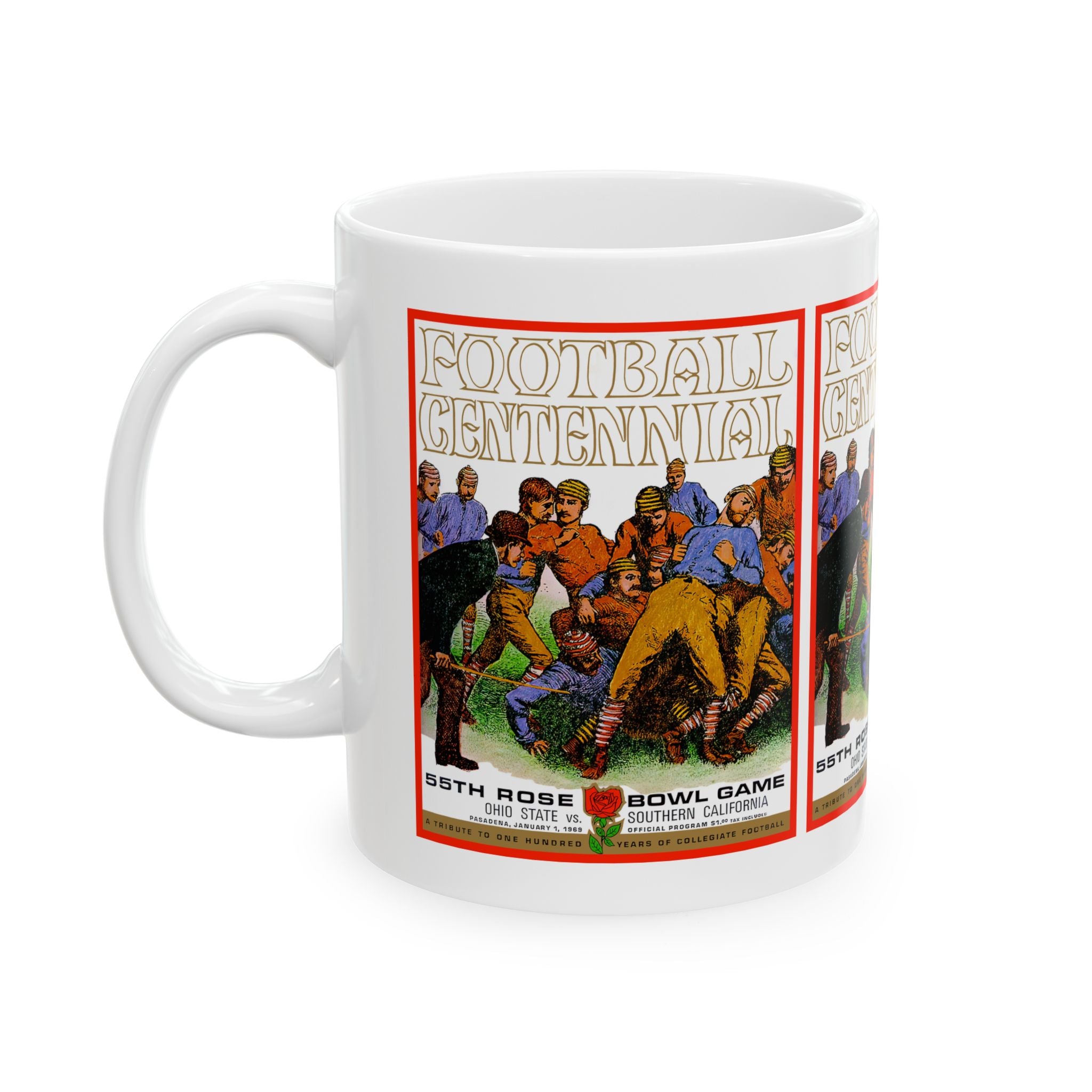1969 Football Rose Bowl Ceramic Mug — Retro College Game Day Coffee Cup (11oz, 15oz)