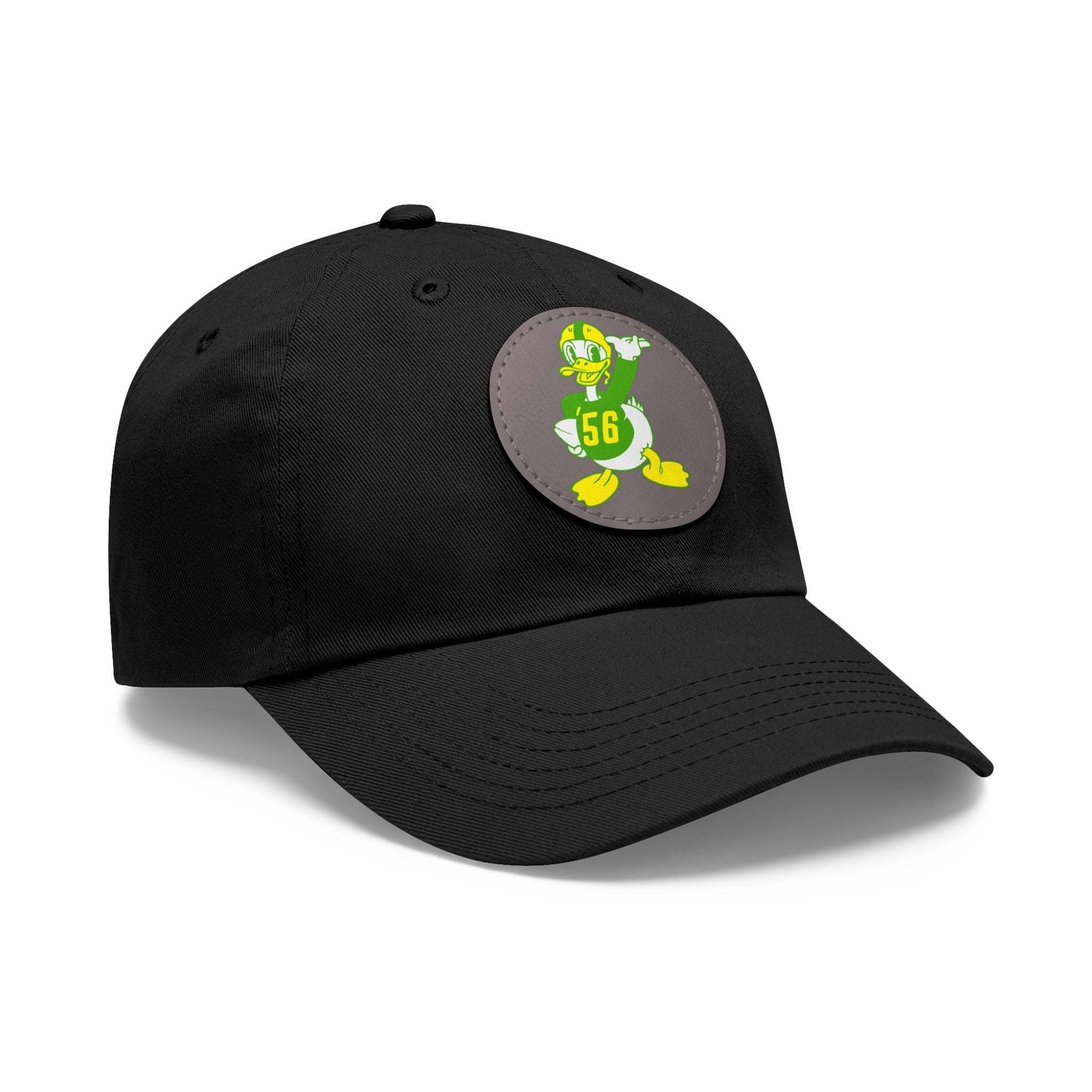 1956 Vintage Oregon Football - Dad Hat with Leather Patch (Round)