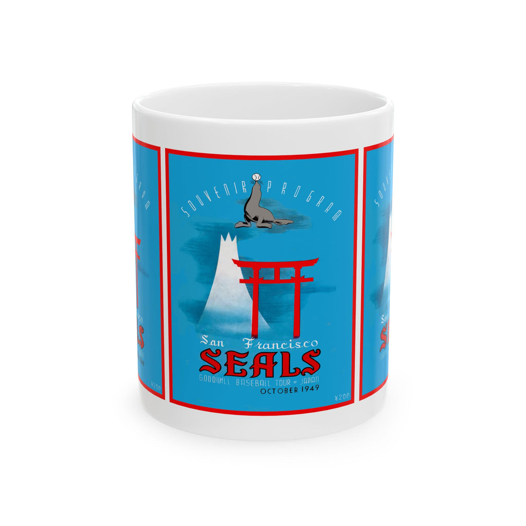 Ceramic Mug, 1949 Baseball San Francisco Seals Japan Tour, Vintage Sports Lover Gift, Baseball Fan Mug, Coffee Cup, Gift for Him, Retro