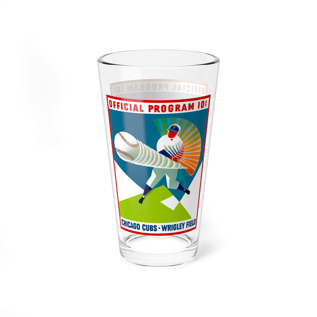 1960 Chicago Cubs Wrigley Field Baseball Mixing Glass — 16 oz Program Design