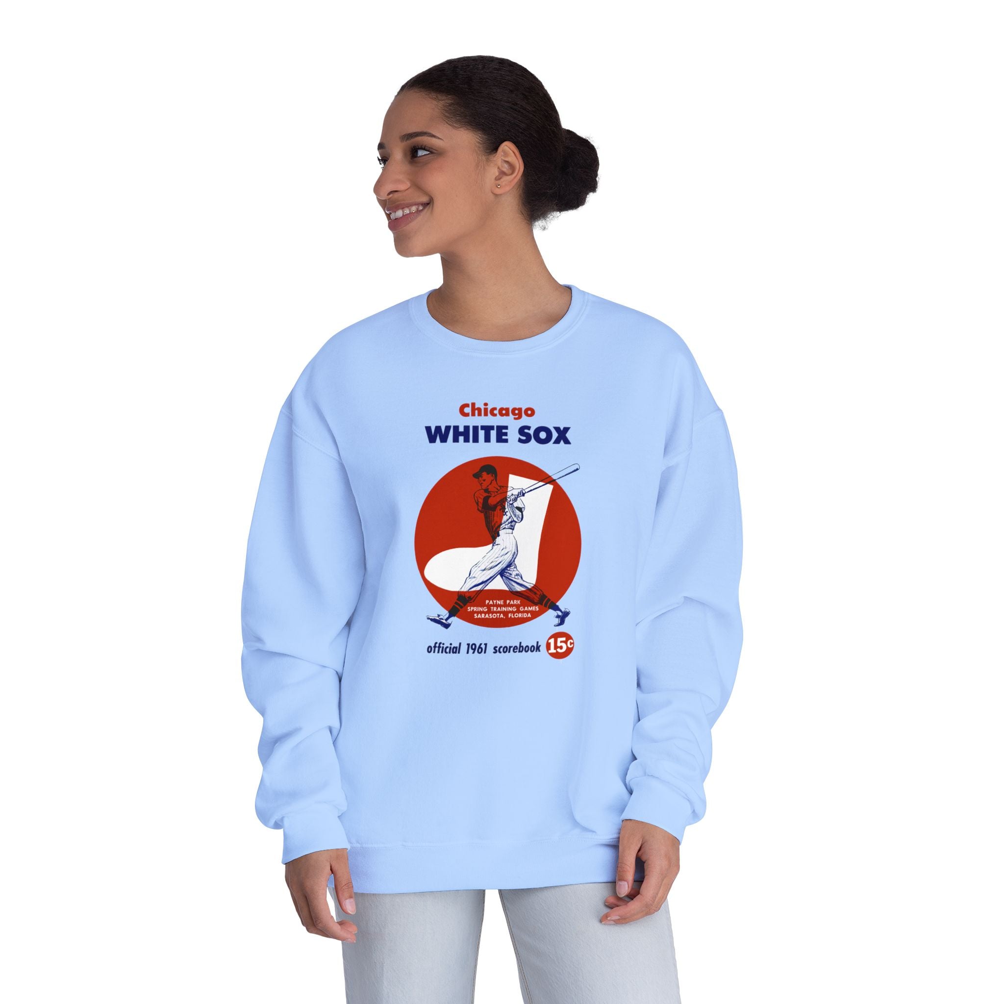 1961 Chicago White Sox Baseball Spring Training Program Cover - Unisex NuBlend® Crewneck Sweatshirt