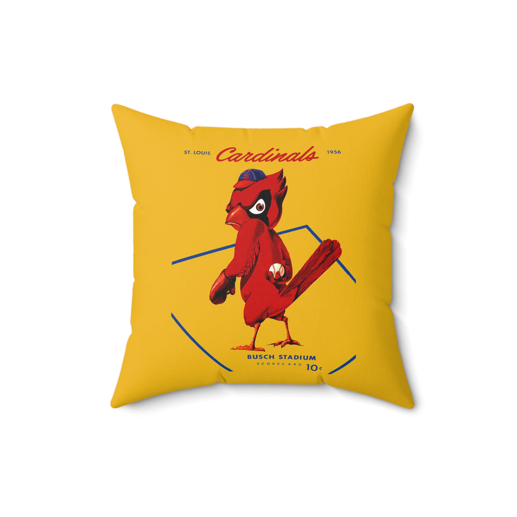 1956 St. Louis Baseball Vintage Square Indoor Pillow