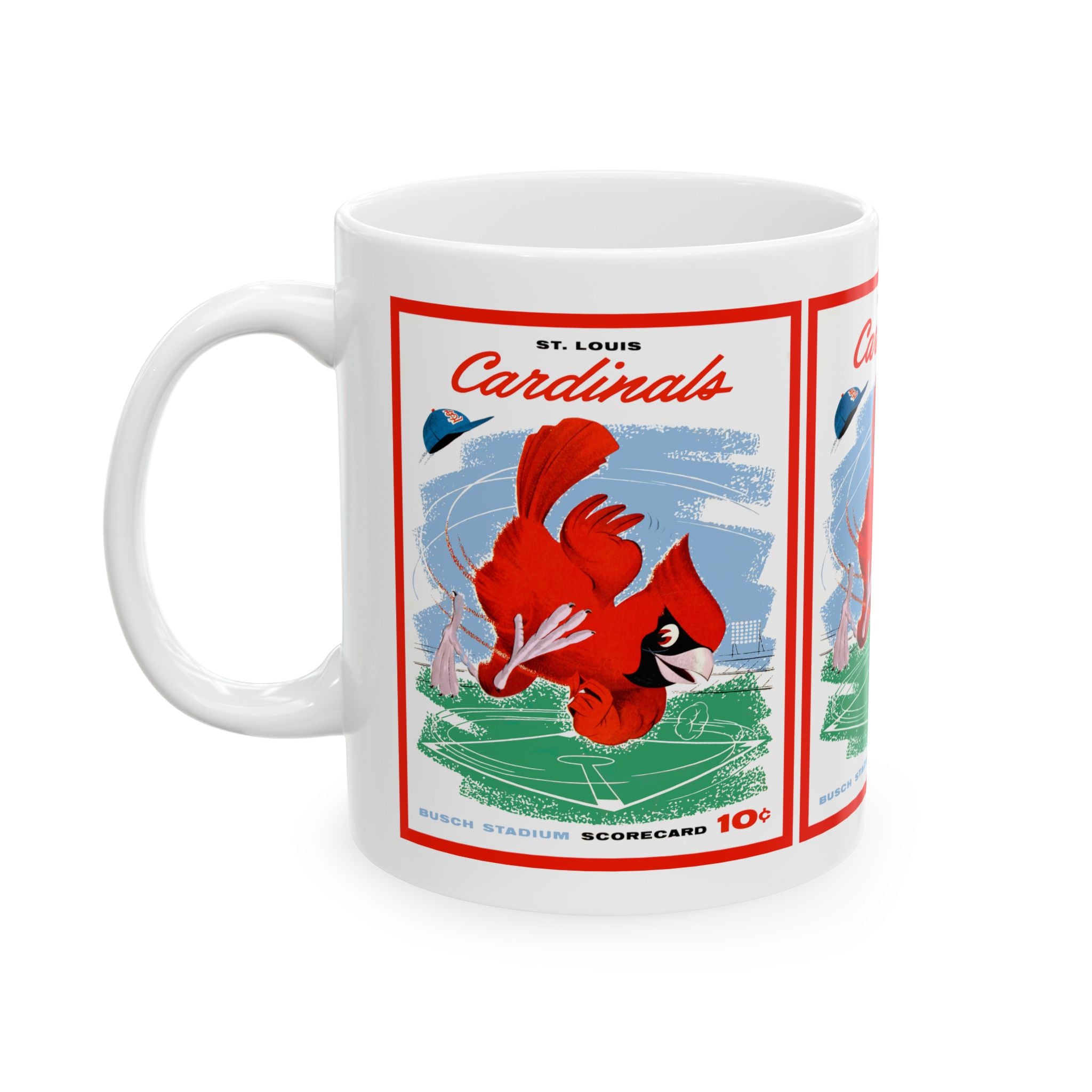 Vintage 1958 Cardinals Baseball Ceramic Mug, Sports Fan Gift, Baseball Memorabilia, Gift for Him, Sports Collectible, Baseball Enthusiast