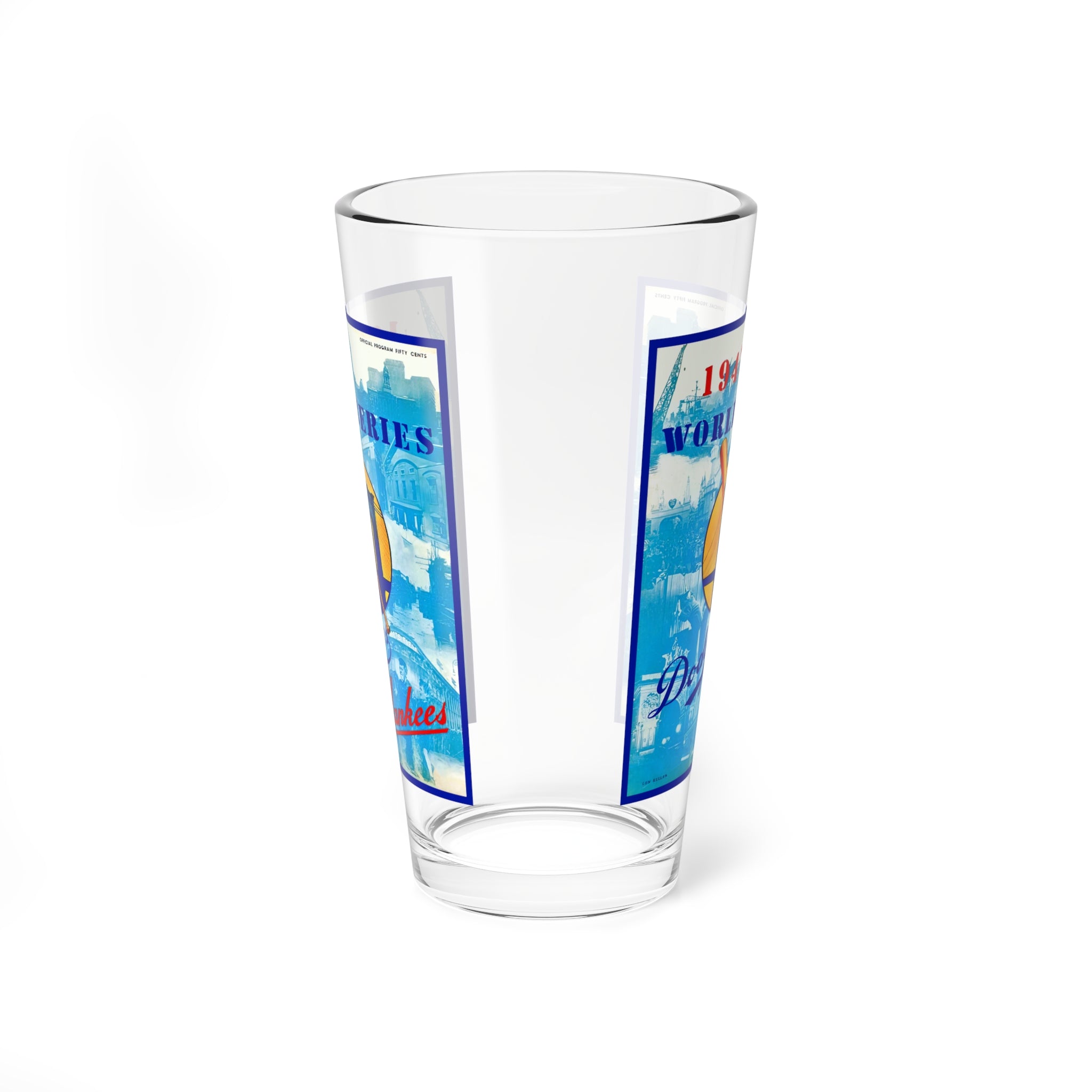 1947 Brooklyn Baseball World Series Mixing Glass, 16oz