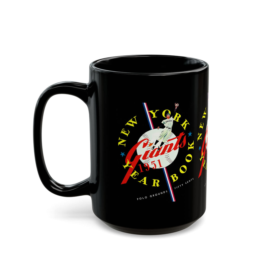 1951 Vintage New York Giants Yearbook Cover - Black Mug (11oz, 15oz)