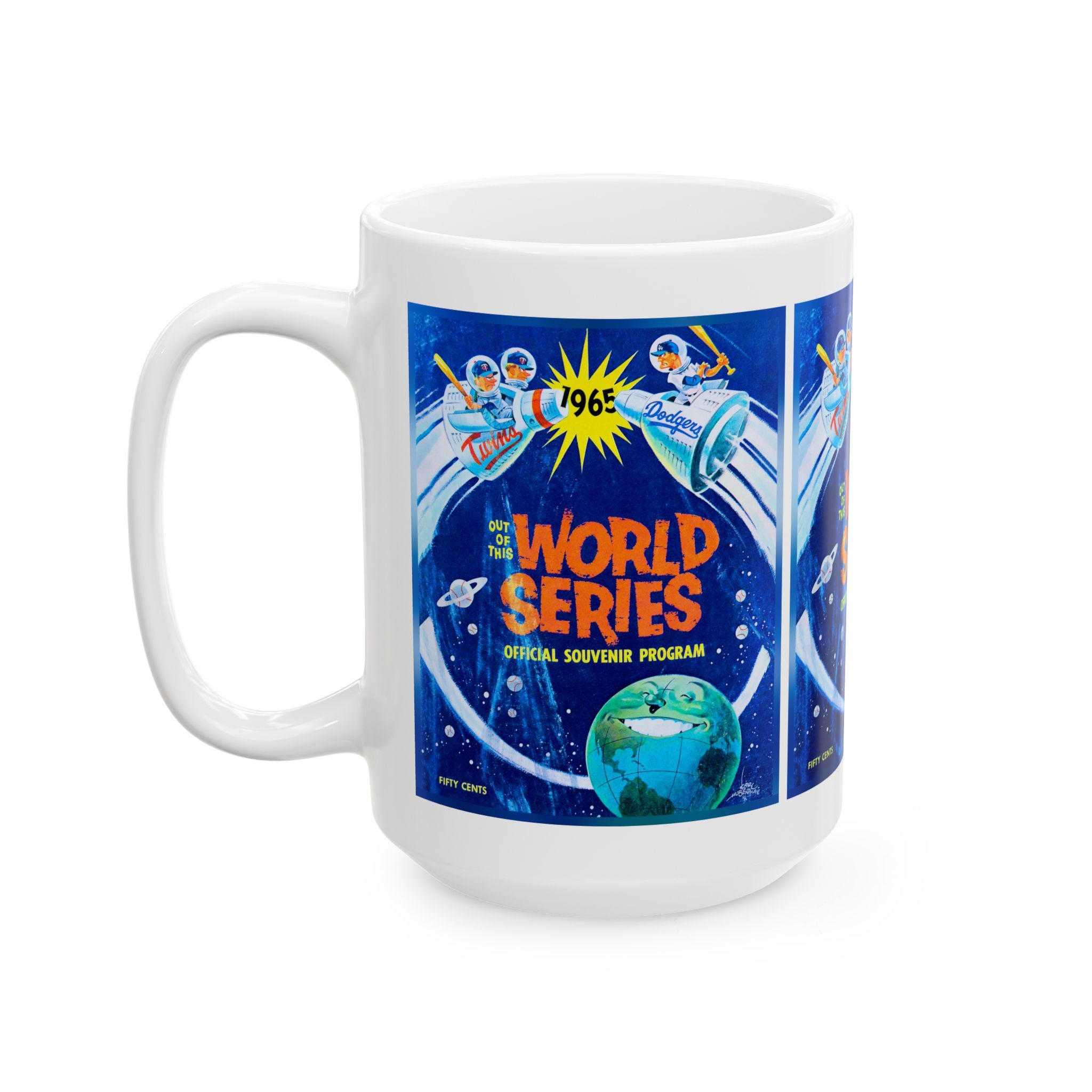 Ceramic Mug, 1965 Baseball World Series: Minnesota Twins - Los Angeles Dodgers, Sports Fan Gift, Baseball Lover Mug, MLB Collector Cup,
